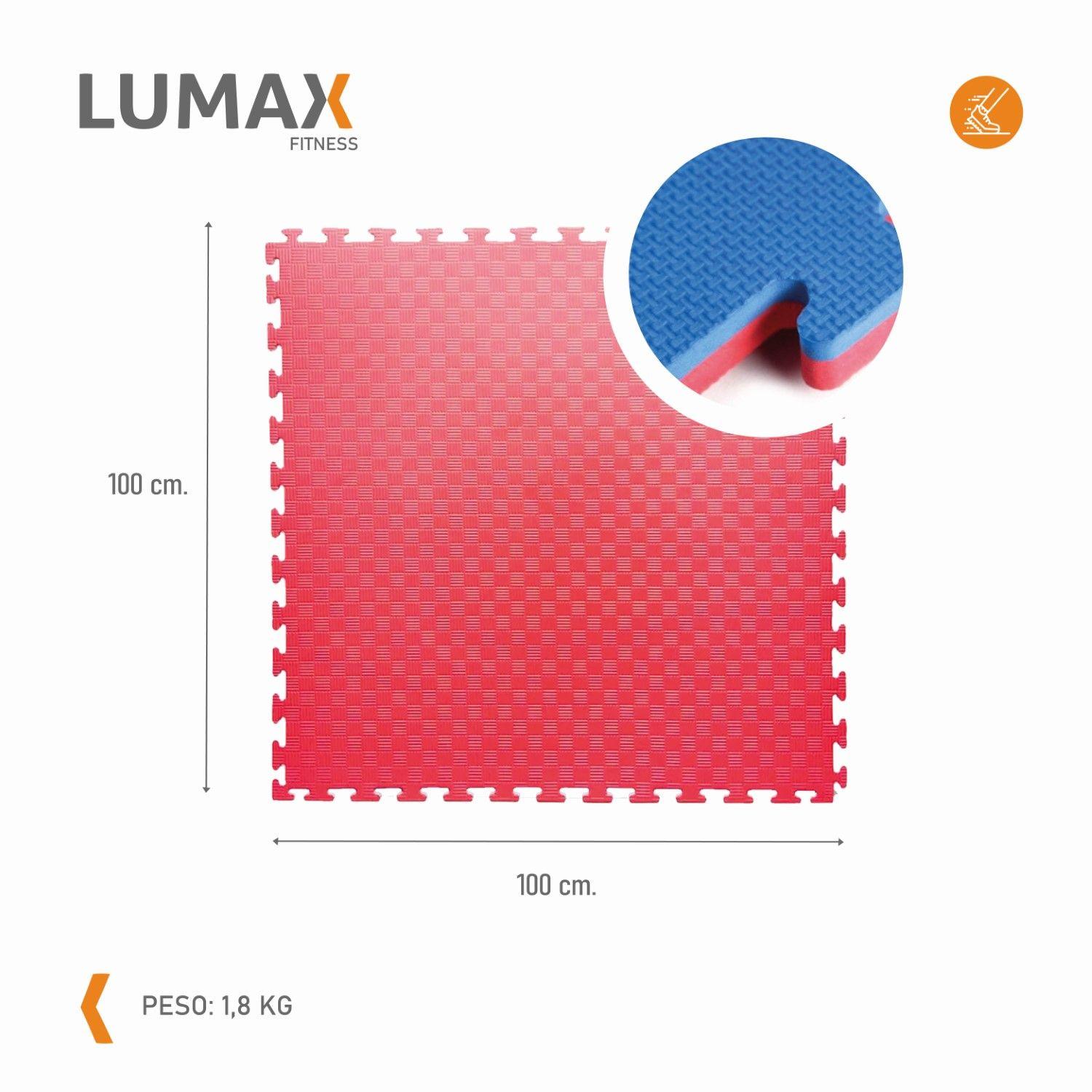 Tatami Profesional 1mx1m Goma Eva Azul y Rosado-2