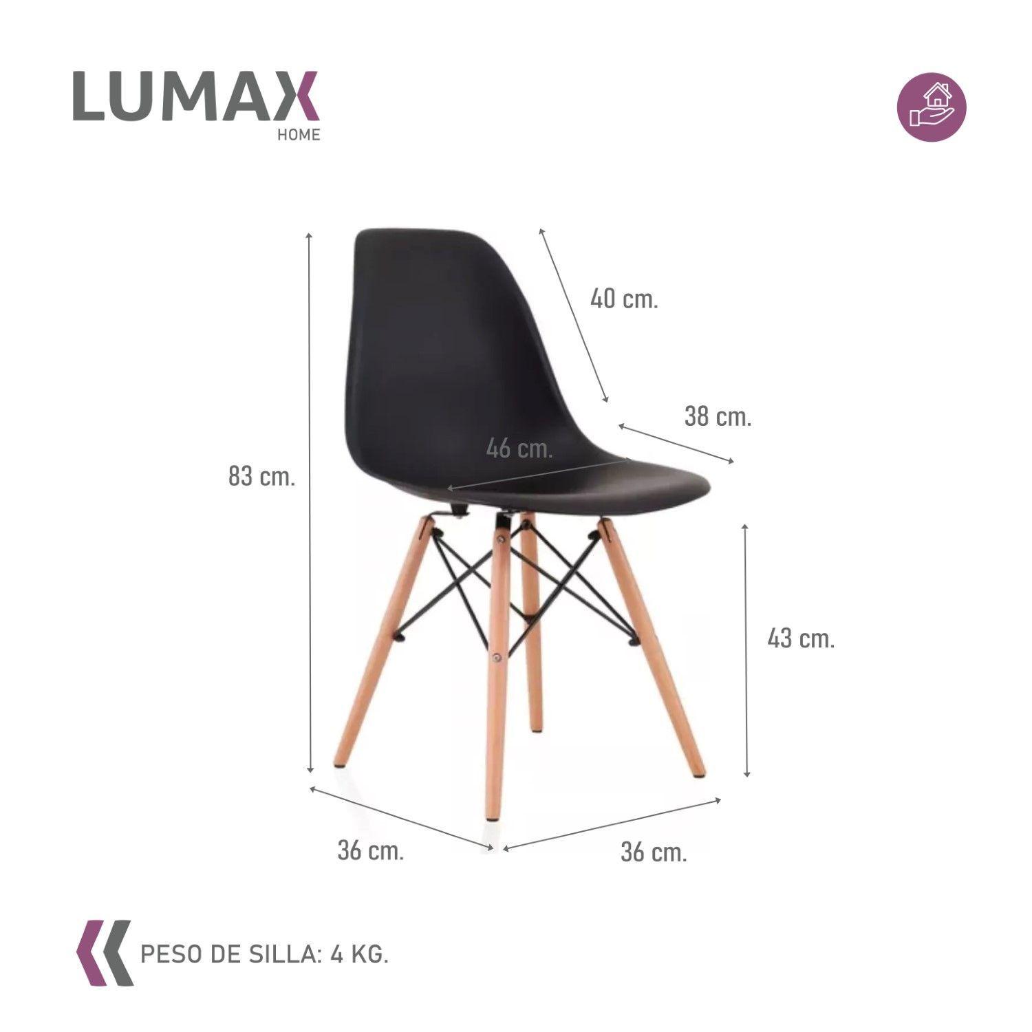 Silla Eames Dsw Clasica Negra-2