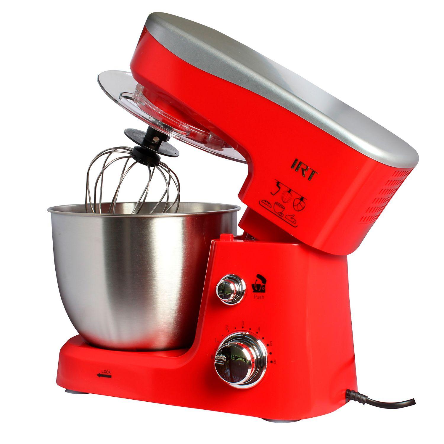 Batidora Planetaria IRT 700w Acero 3.5L 3 Paletas Roja-2