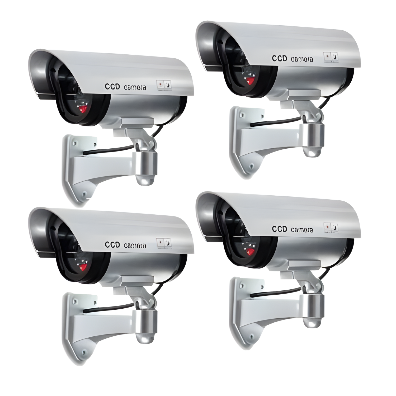 Pack x4 Camaras de Seguridad Falsa Tipo Bullet-0
