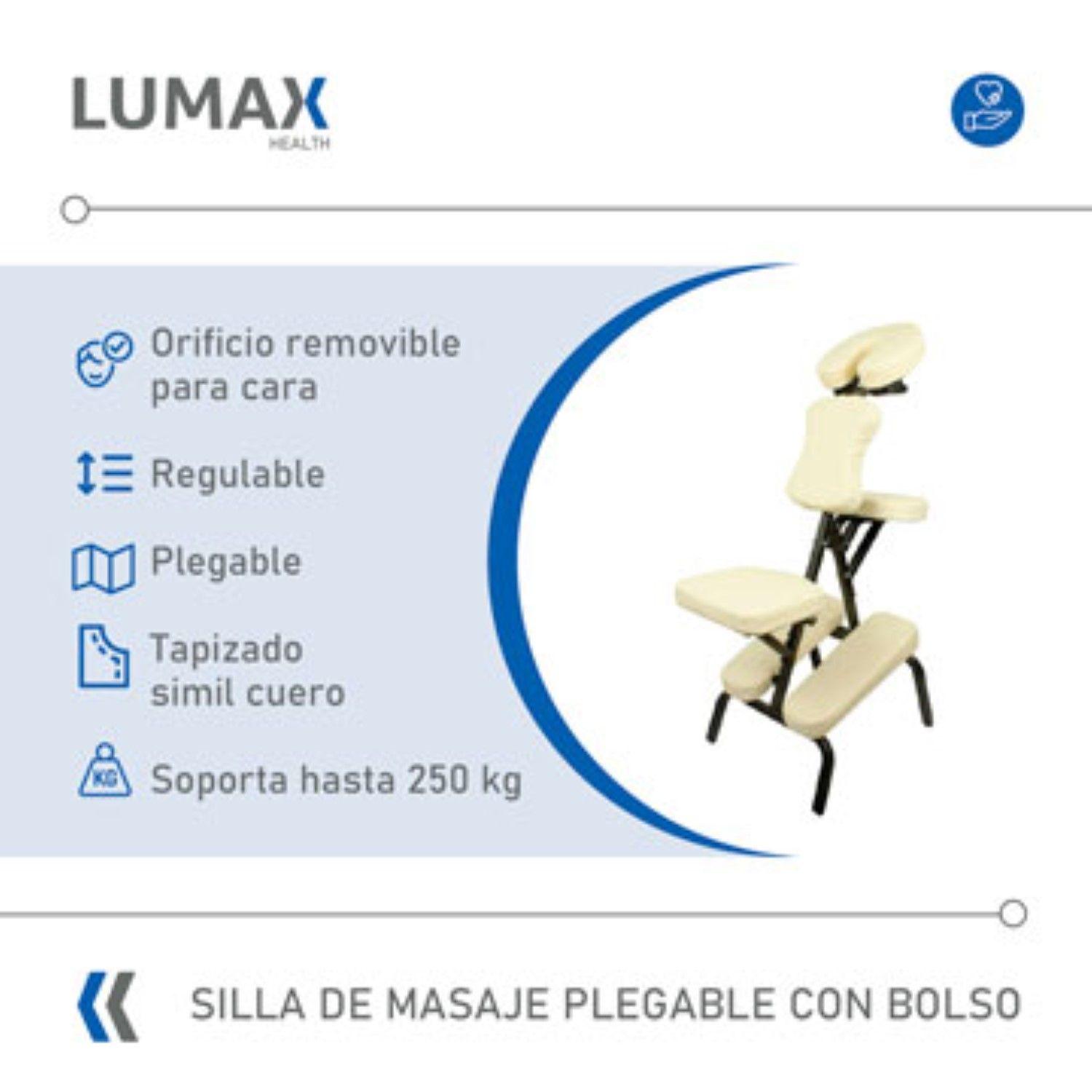 Silla Masaje Plegable Lumax Con Bolso Varios Colores-0