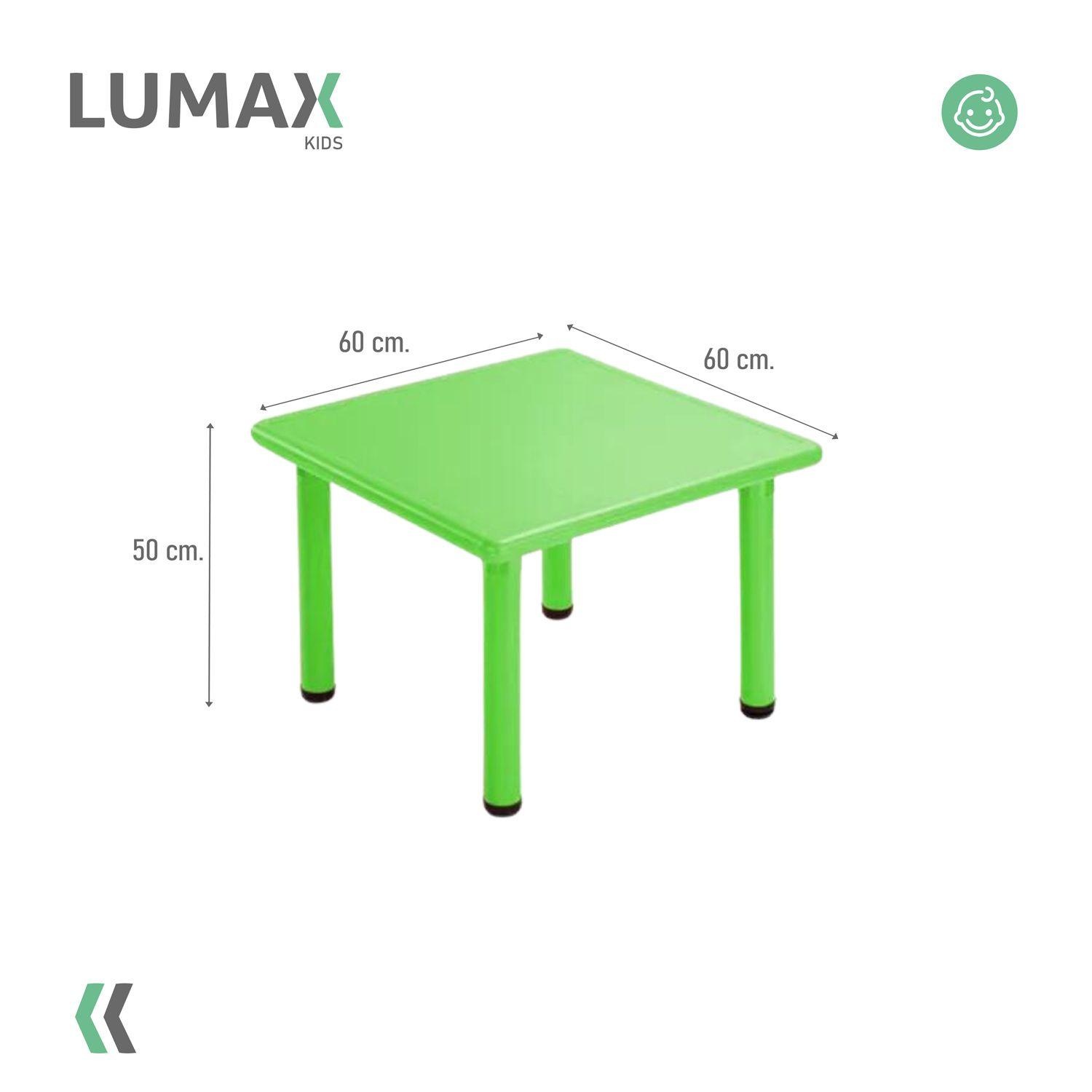 Mesa Plastico Niño 60x60x50 Verde-2