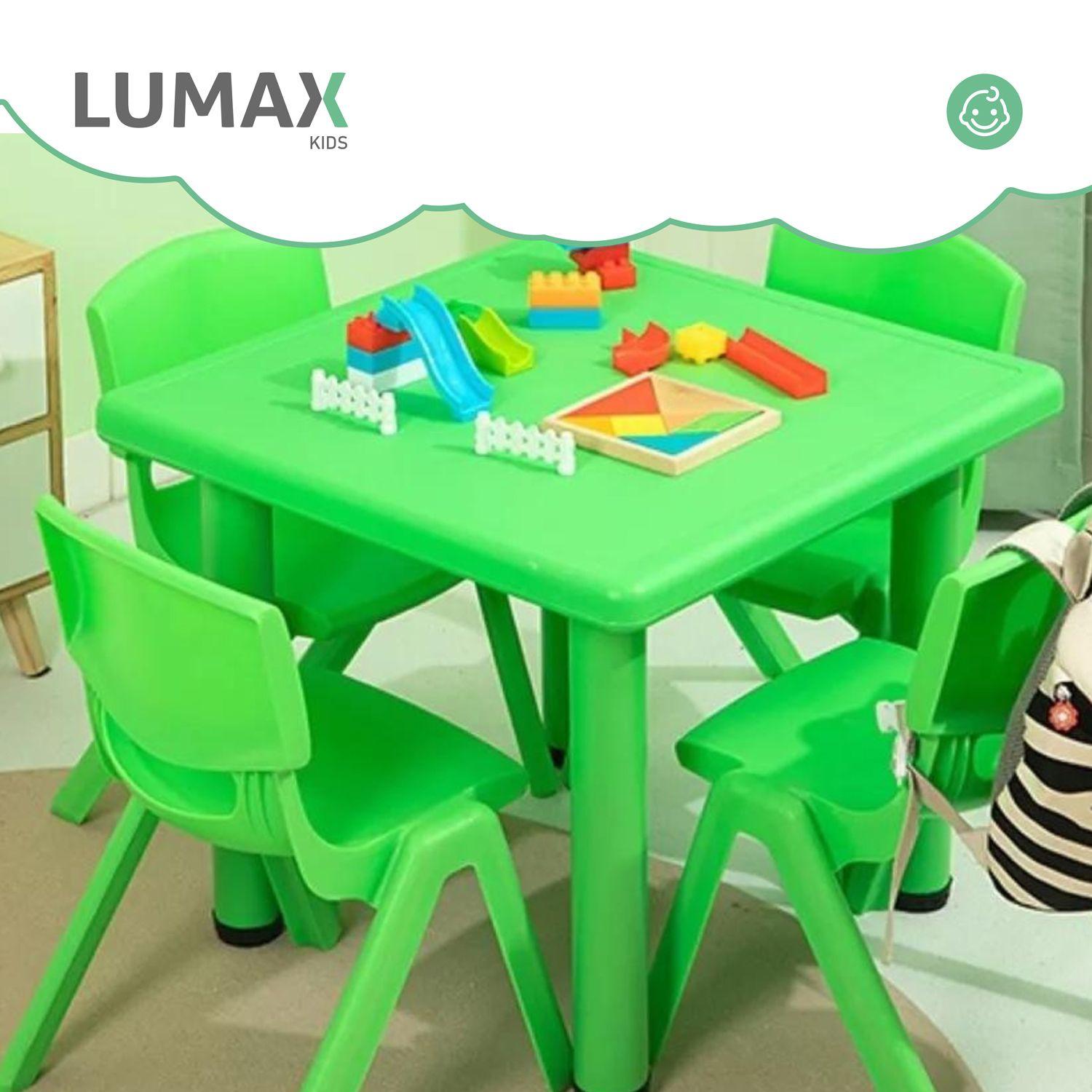 Mesa Plastico Niño 60x60x50 Verde-3