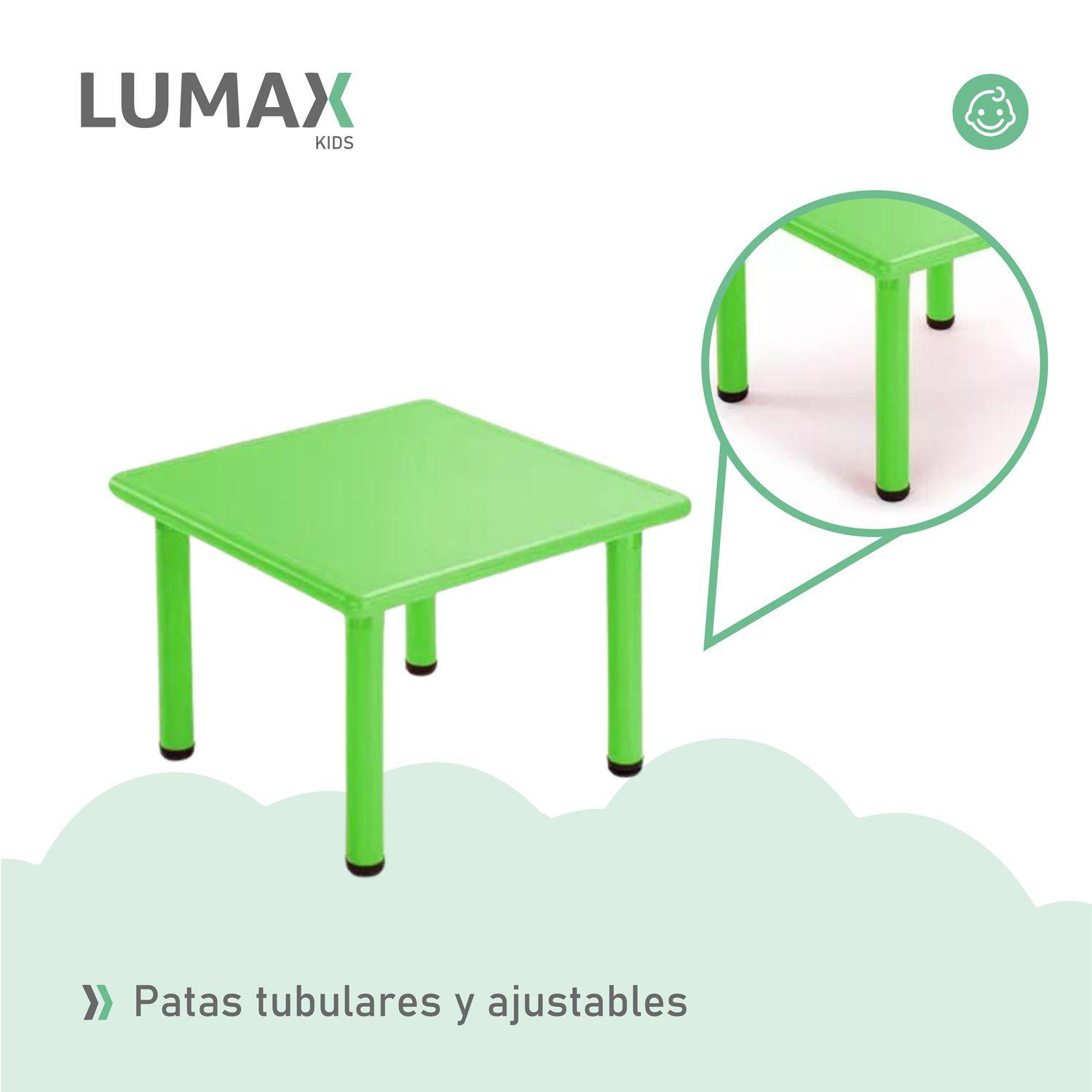 Mesa Plastico Niño 60x60x50 Verde-5
