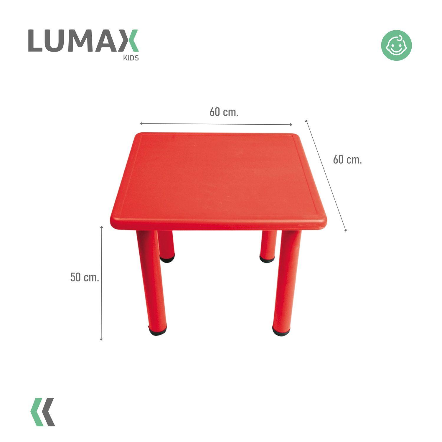 Mesa Plastico Niño 60x60x50 Rojo-2
