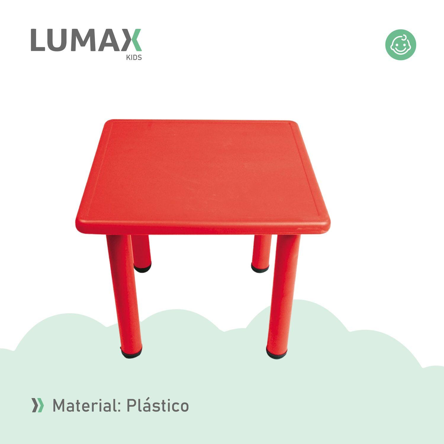 Mesa Plastico Niño 60x60x50 Rojo-4
