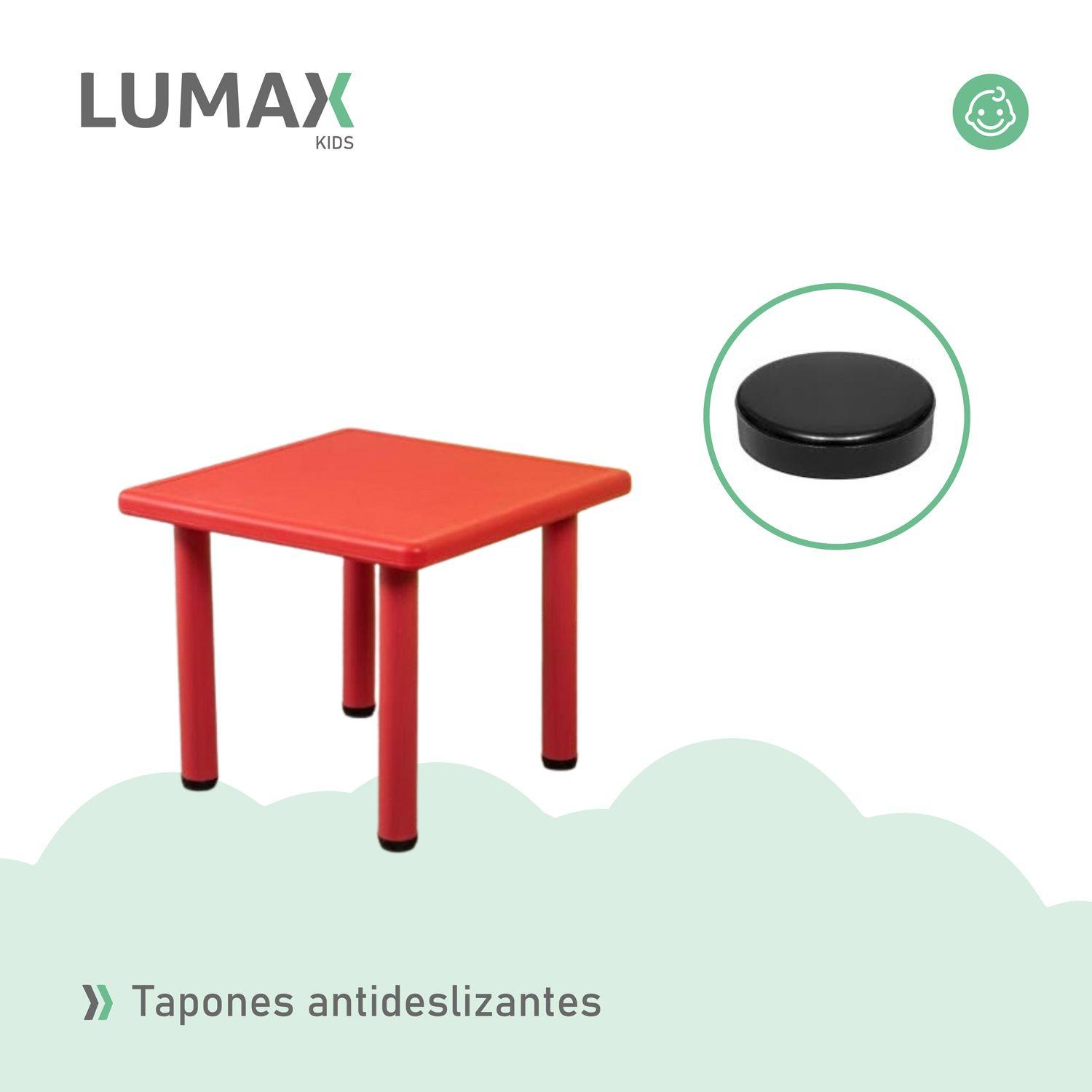 Mesa Plastico Niño 60x60x50 Rojo-6