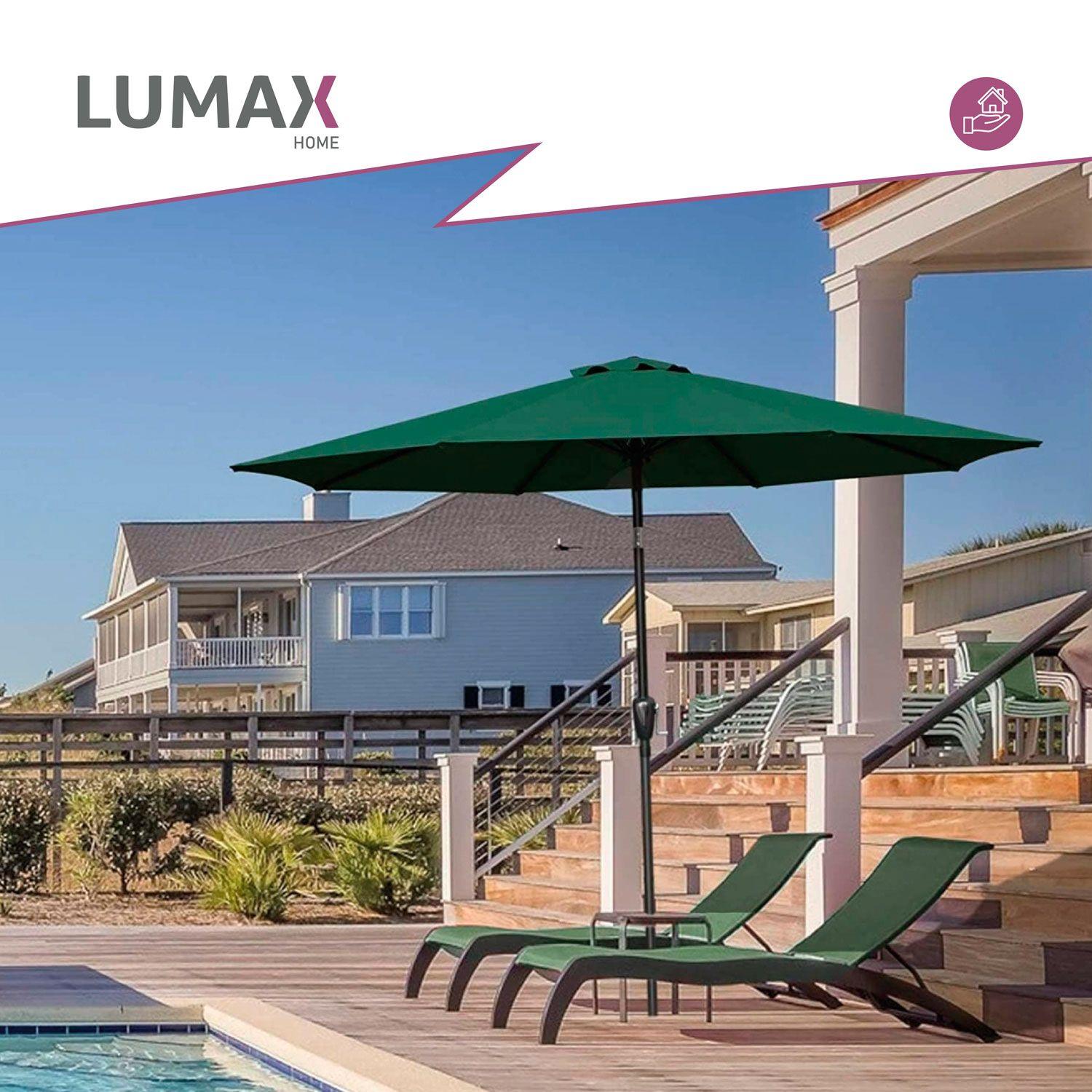Quitasol Plegable Altura Ajustable Playa Uv Verde + Base-3