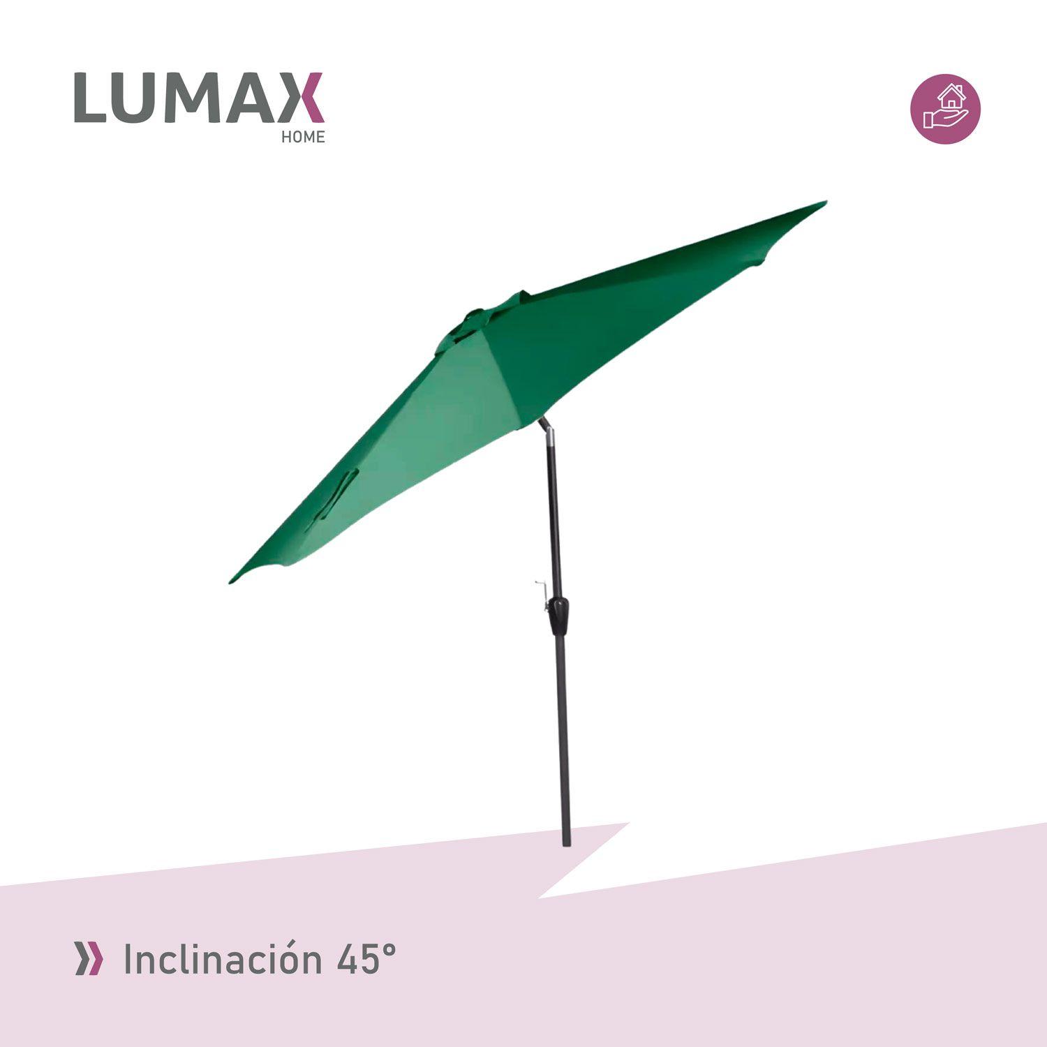 Quitasol Plegable Altura Ajustable Playa Uv Verde + Base-4