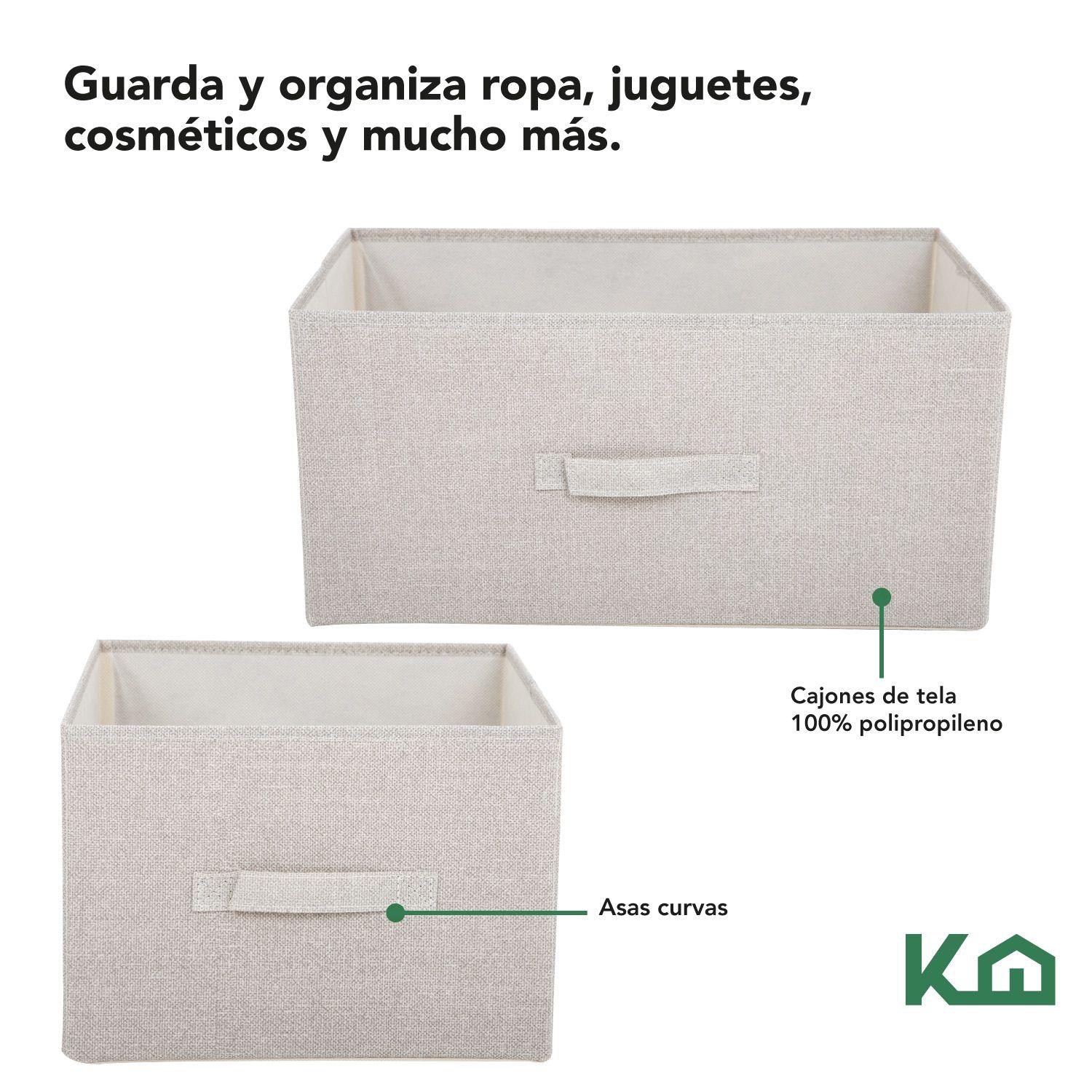 Cajonera Comoda 5 Cajones Organizador Tela Reactangular-3