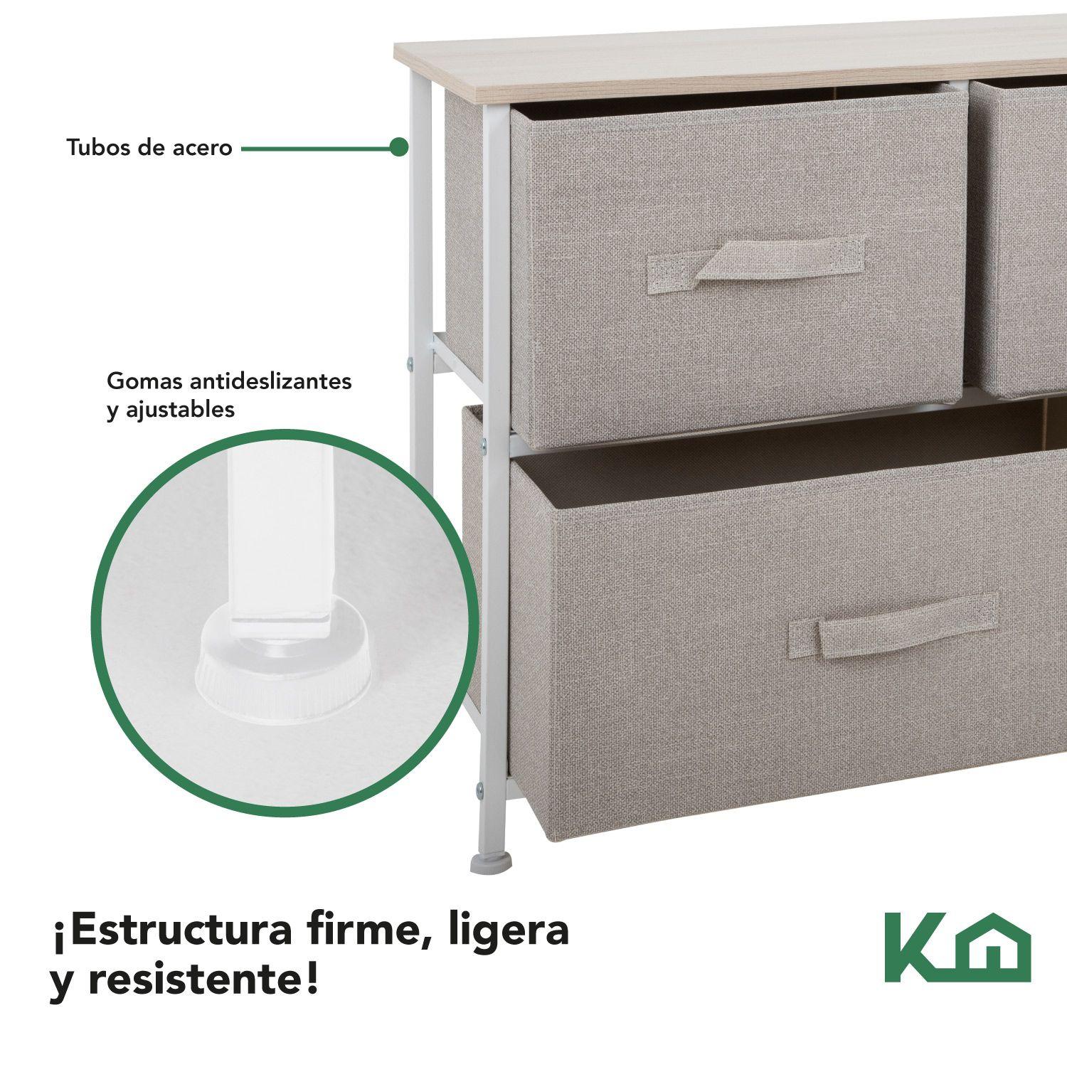 Cajonera Comoda 5 Cajones Organizador Tela Reactangular-4