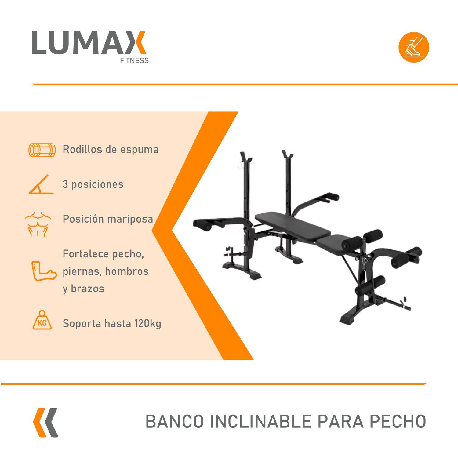 Banco Inclinable Para Pecho y Piernas Con Mariposa-1