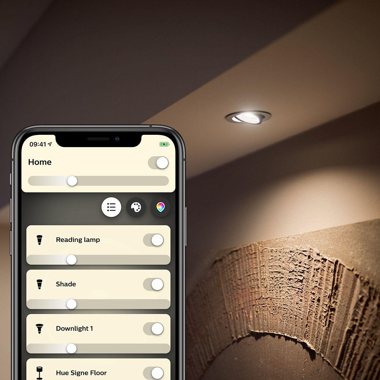 Pack Philips Hue 3 Ampolletas LED Hue GU10 Blanco Calido-5