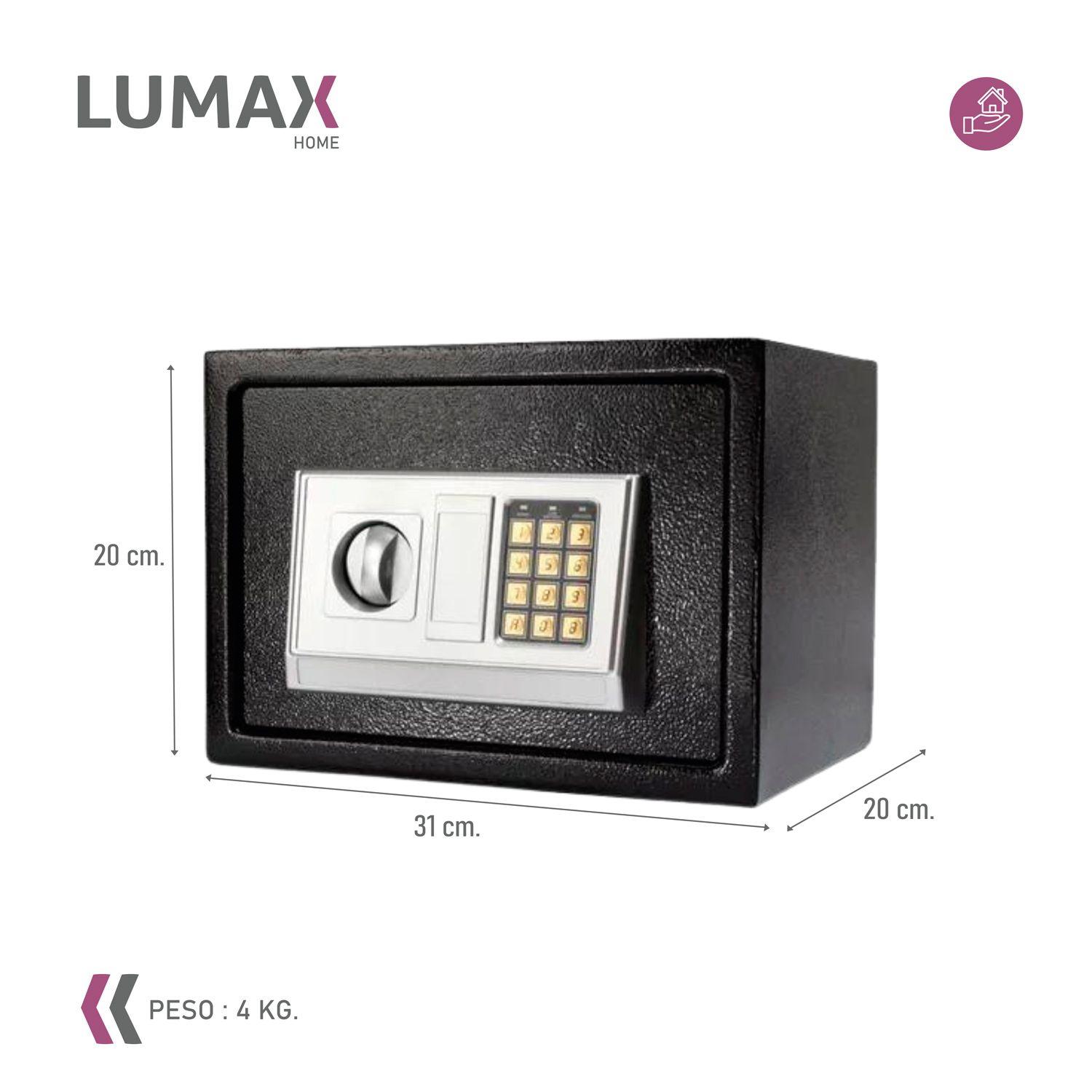 Caja Fuerte de Seguridad Con Clave y Llave Color Negra-2