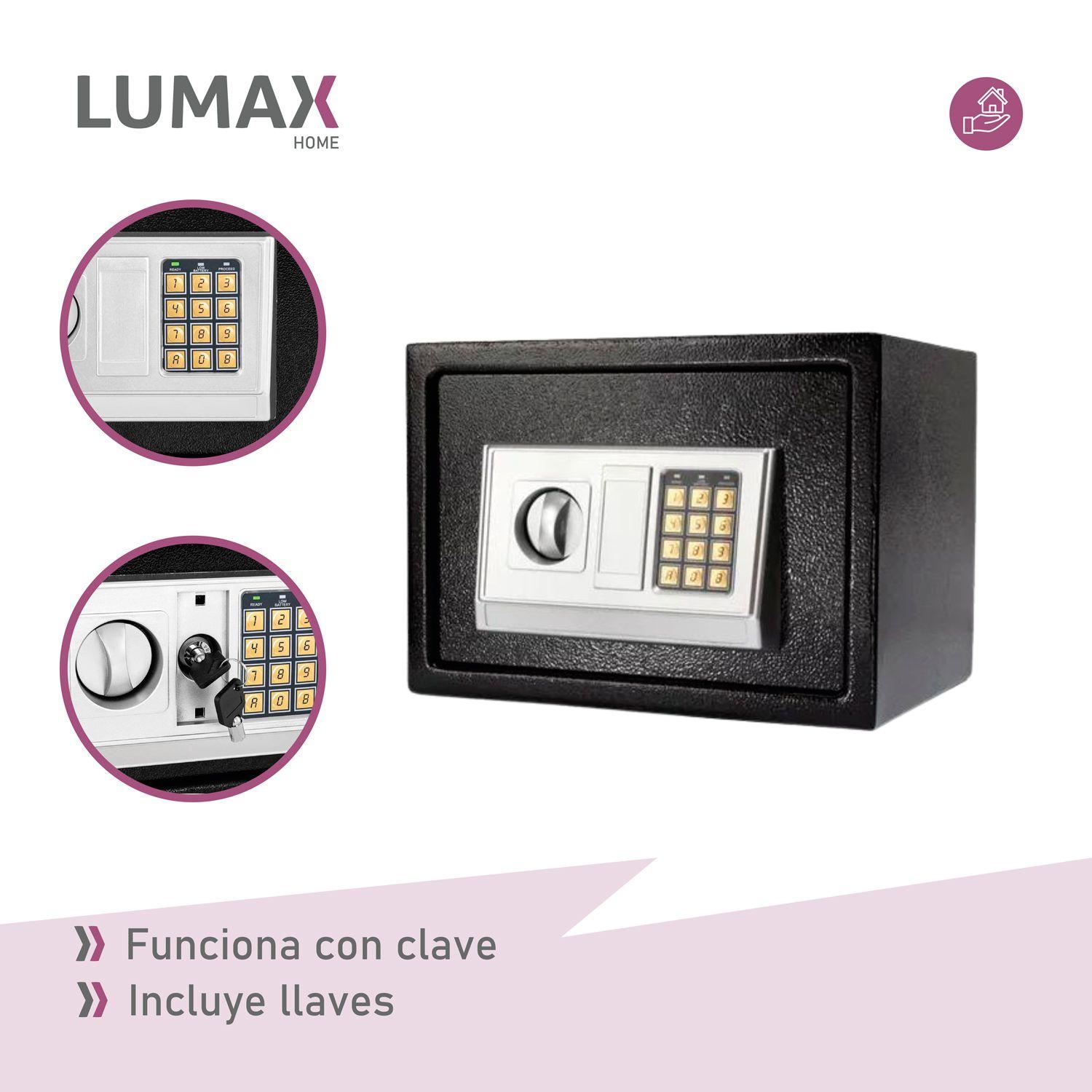 Caja Fuerte de Seguridad Con Clave y Llave Color Negra-4