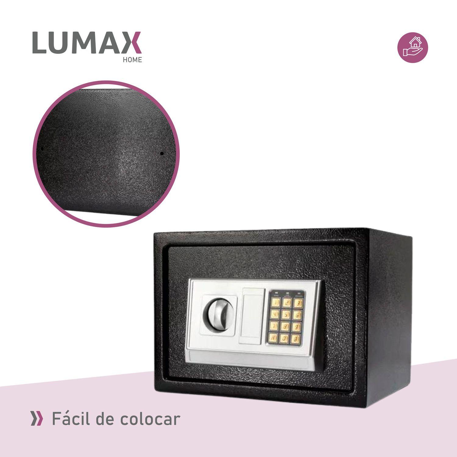 Caja Fuerte de Seguridad Con Clave y Llave Color Negra-5