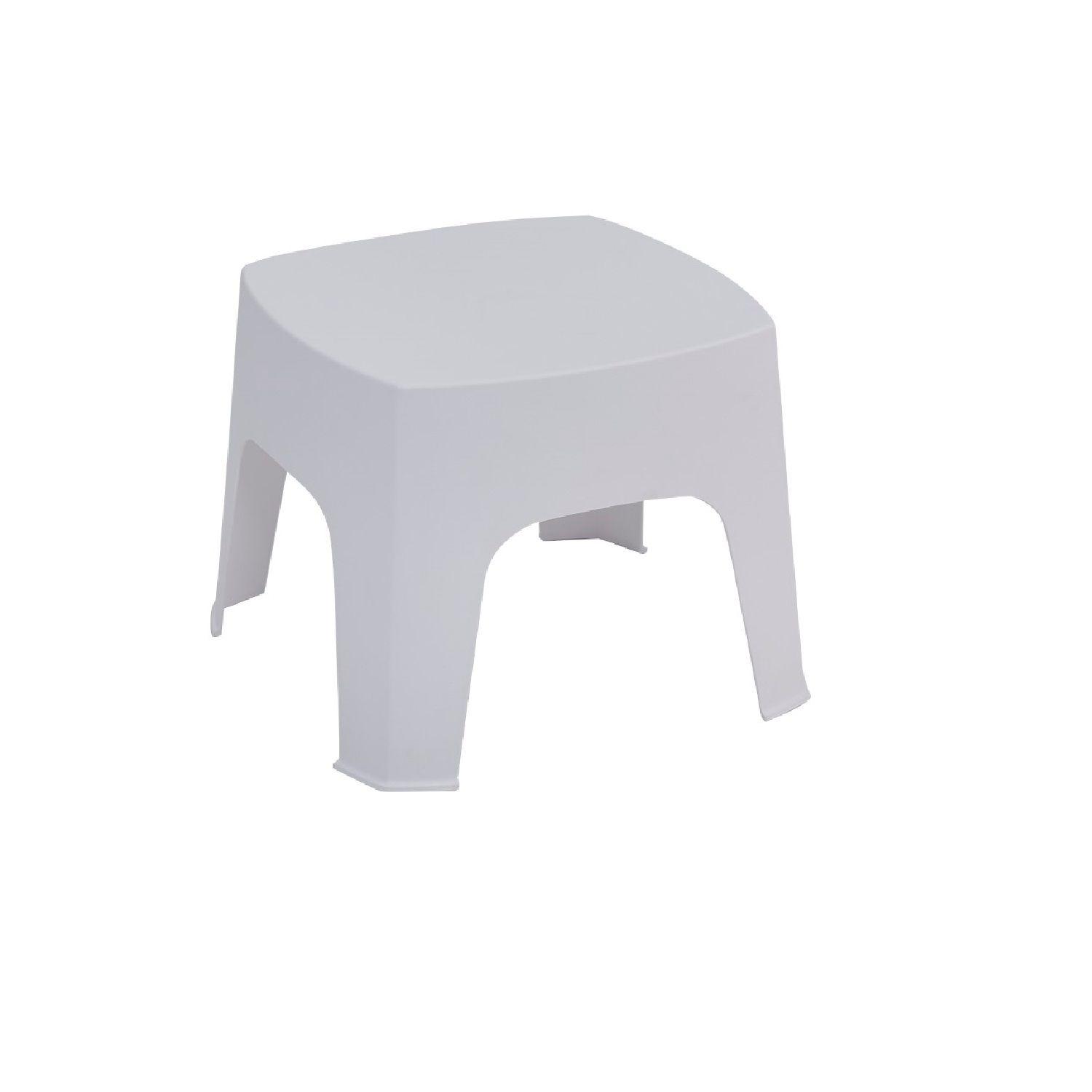 Mesa Banco Auxiliar Pvc Sunset Exterior Blanca-0