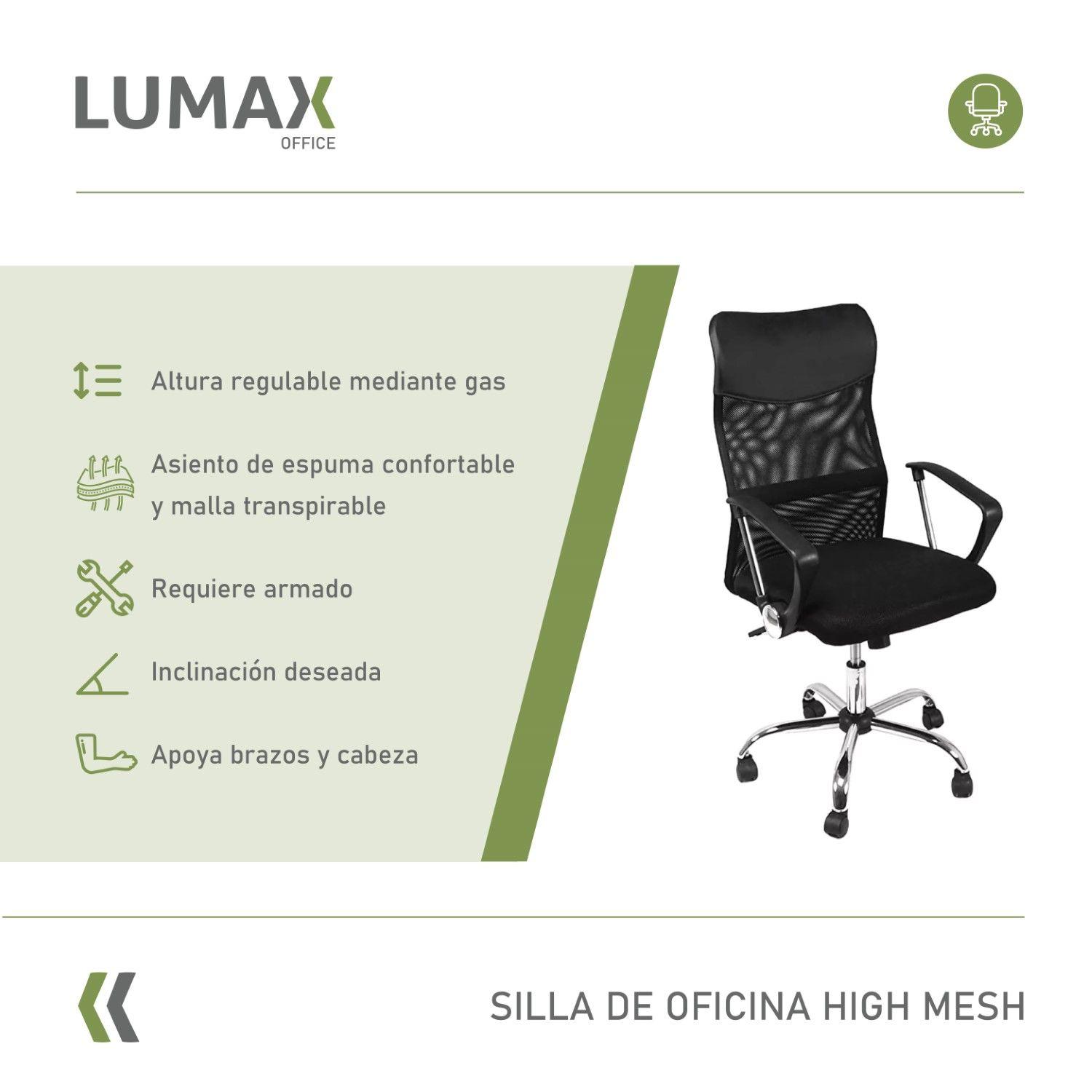 Silla de Oficina High Mesh Escritorio Respaldo Alto-1