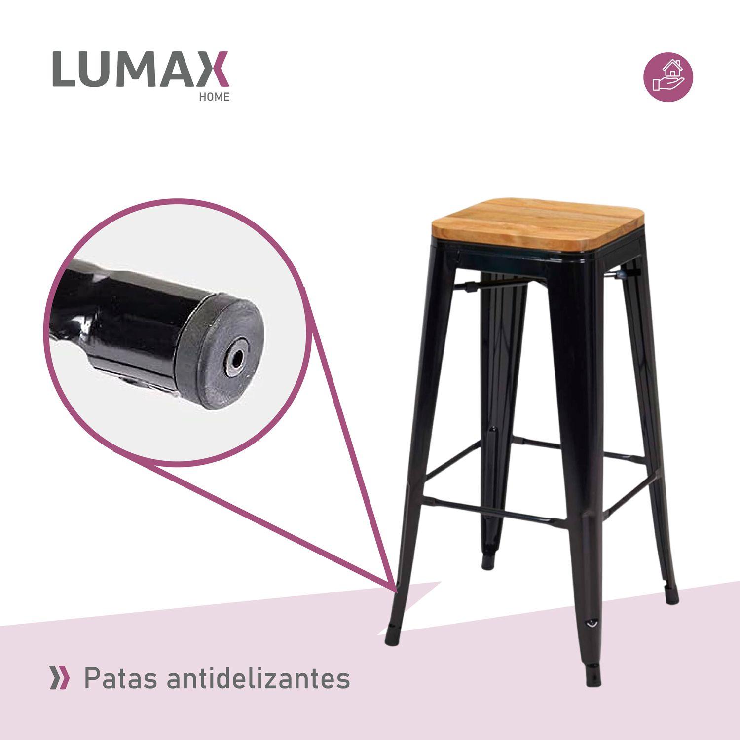 Piso Bar Piso de Bar Tolix Negro con Madera-5