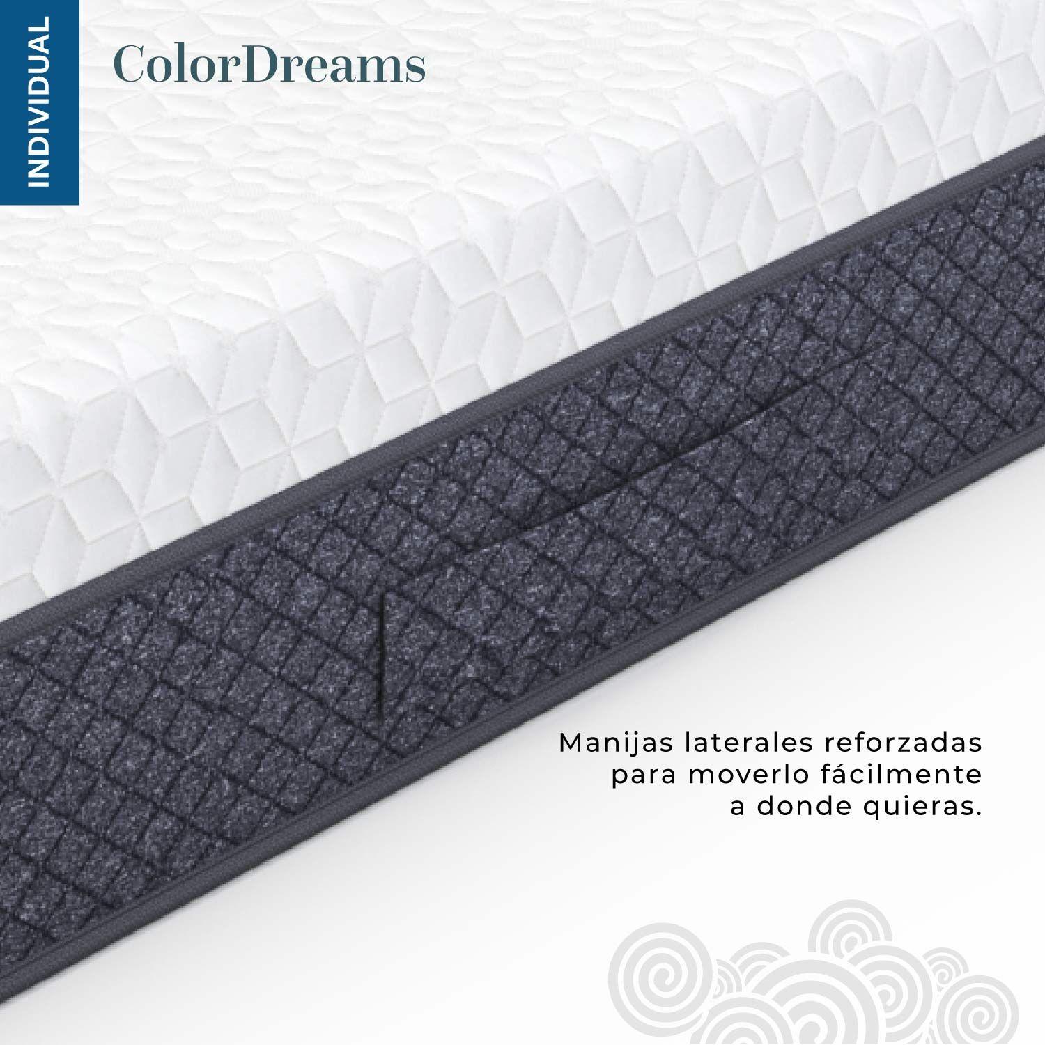 Colchon 1 Plaza Espuma ColorDreams 190x90x23cm-4