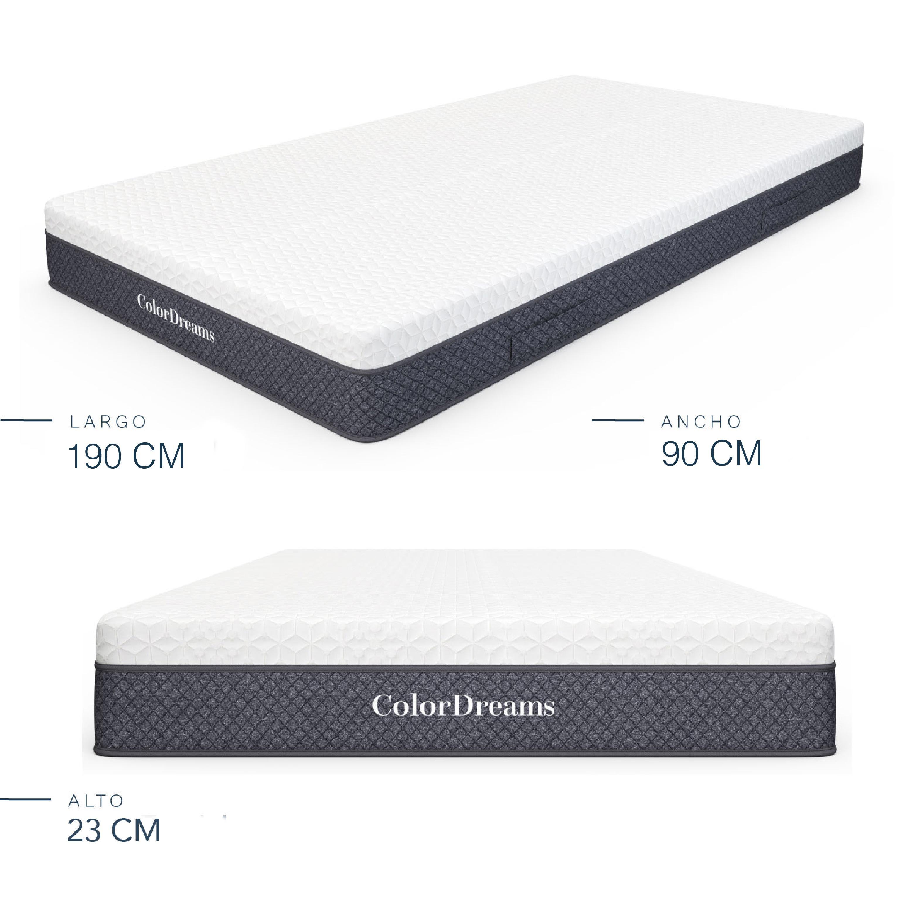 Colchon 1 Plaza Espuma ColorDreams 190x90x23cm-5