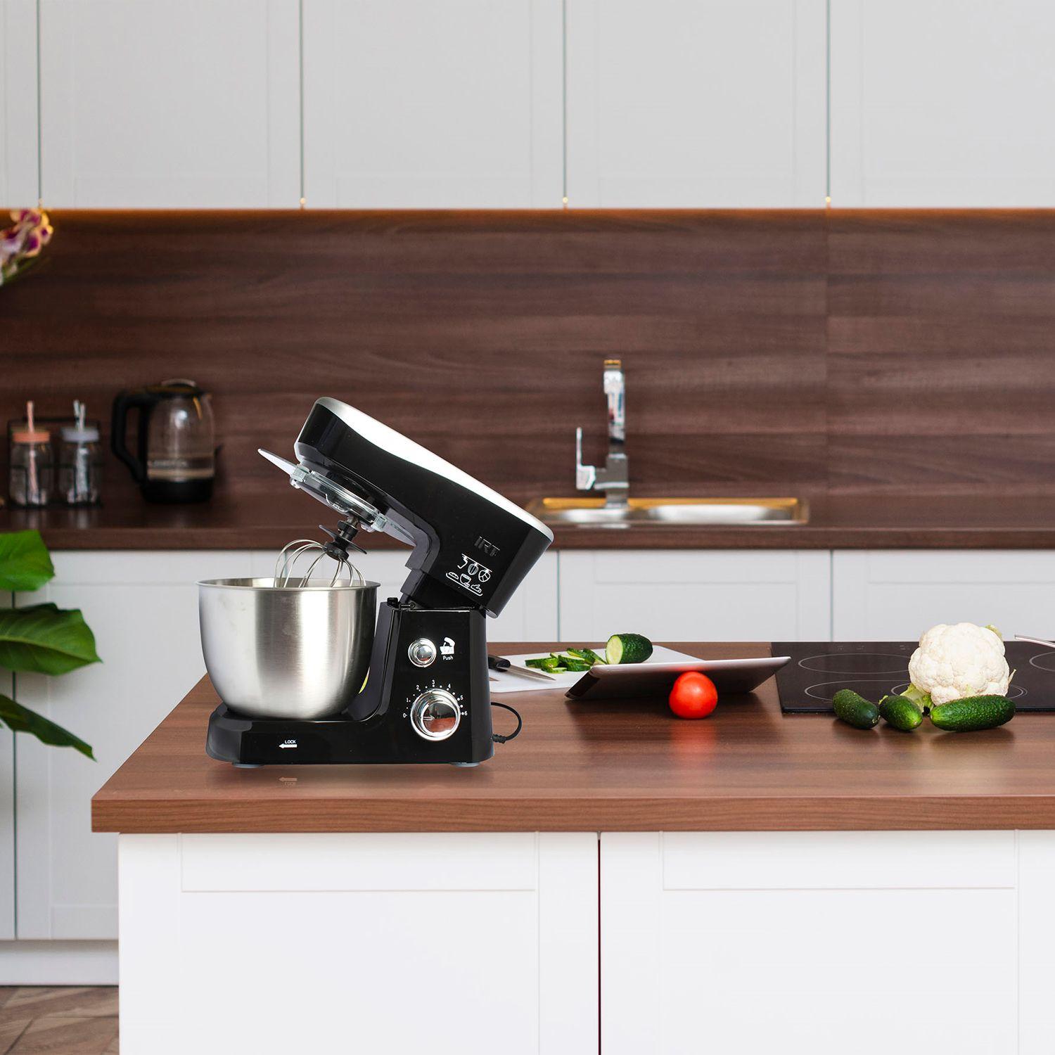 Batidora Planetaria IRT 700w Acero 3.5L 3 Paletas Negra-5