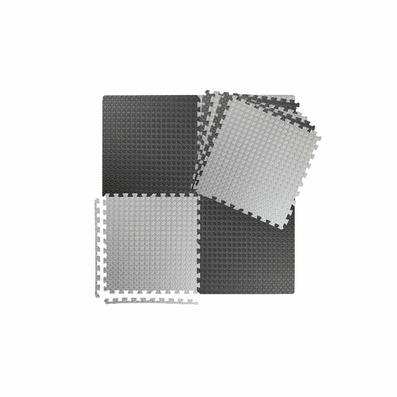 Tatami Profesional 1mx1m Goma Eva Negro y Gris-0