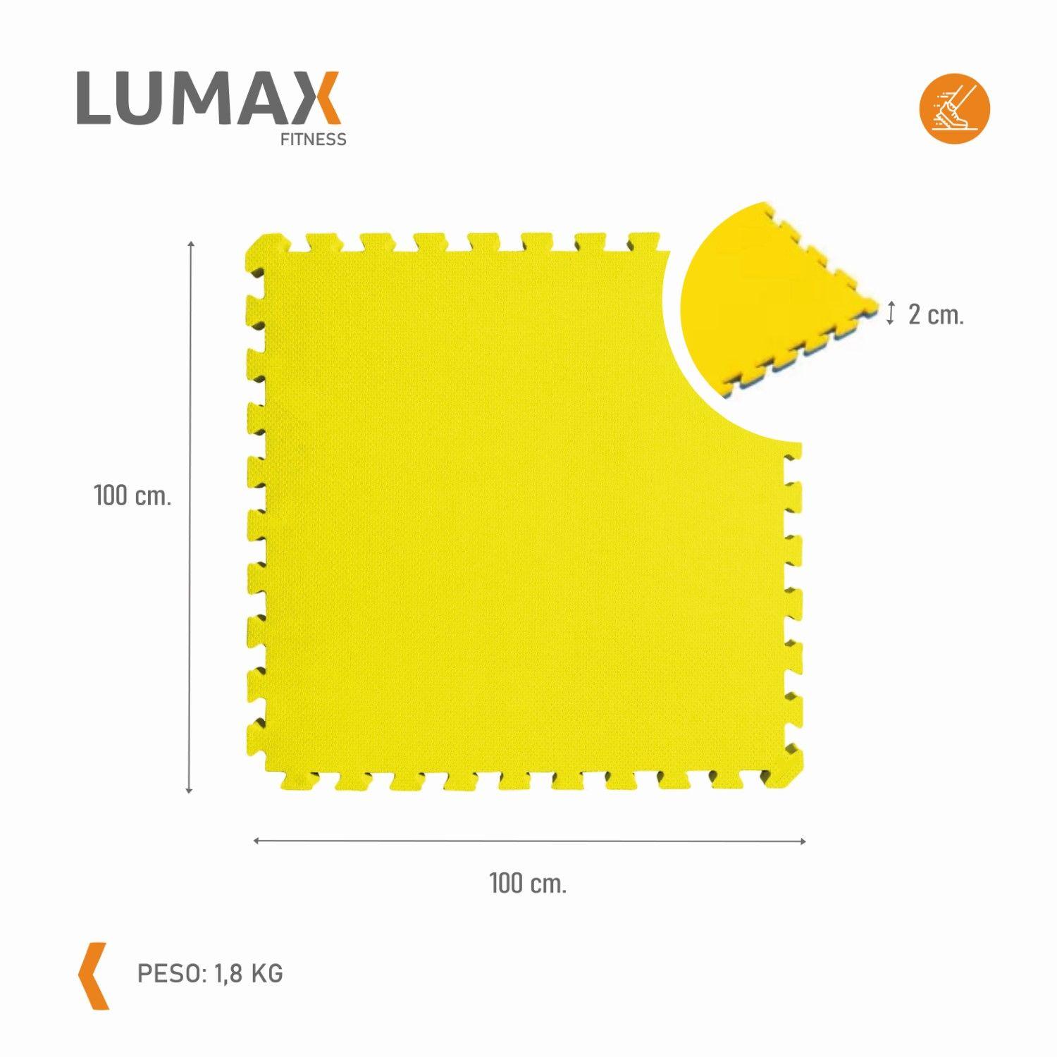 Tatami Profesional 1mx1m Goma Eva Azul y Amarillo-2