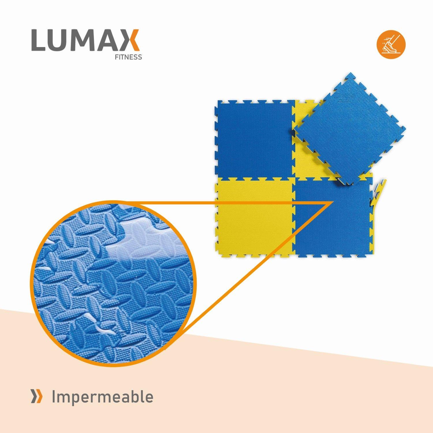 Tatami Profesional 1mx1m Goma Eva Azul y Amarillo-4