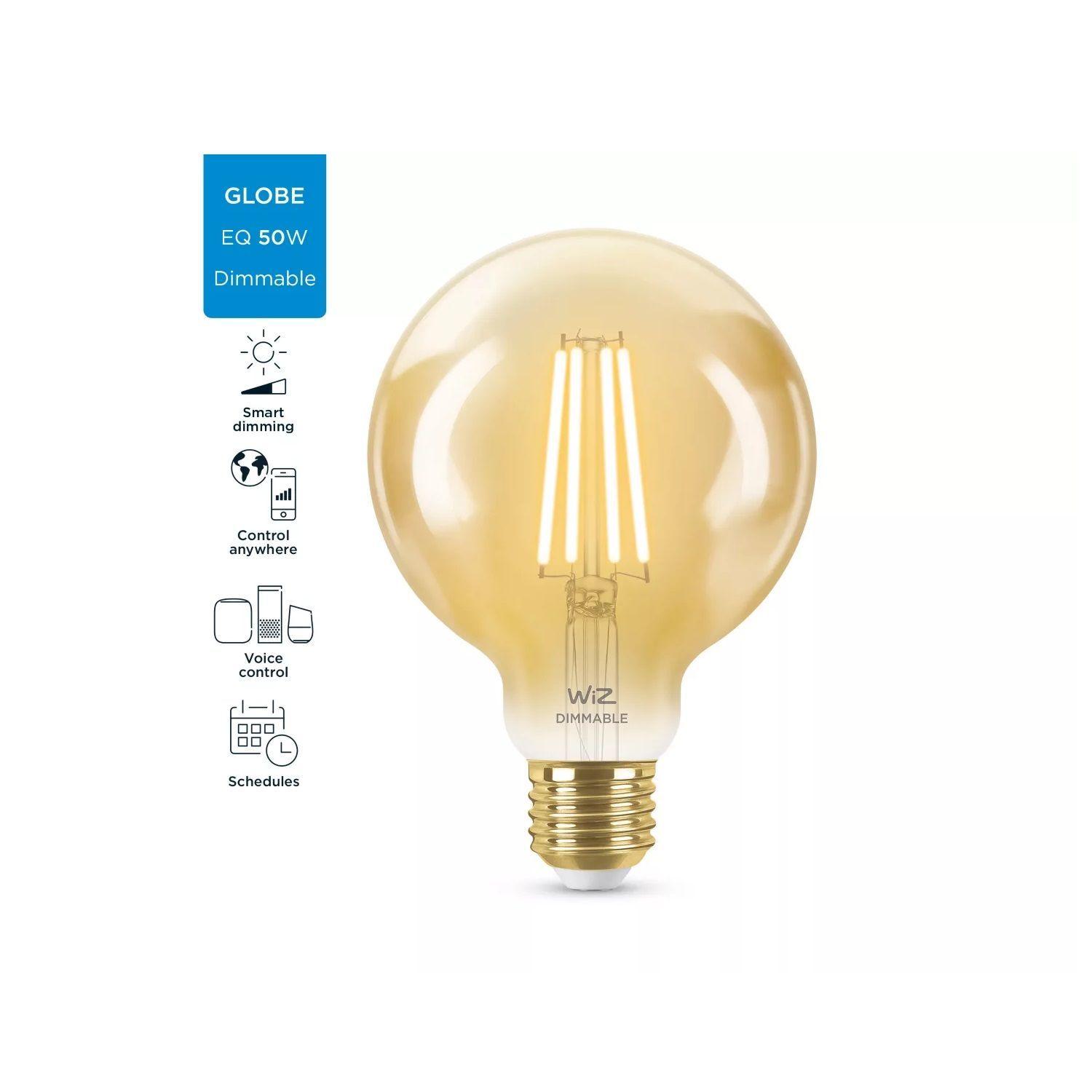 Ampolleta LED Wiz Globo con filamento ámbar de 6.9W-2