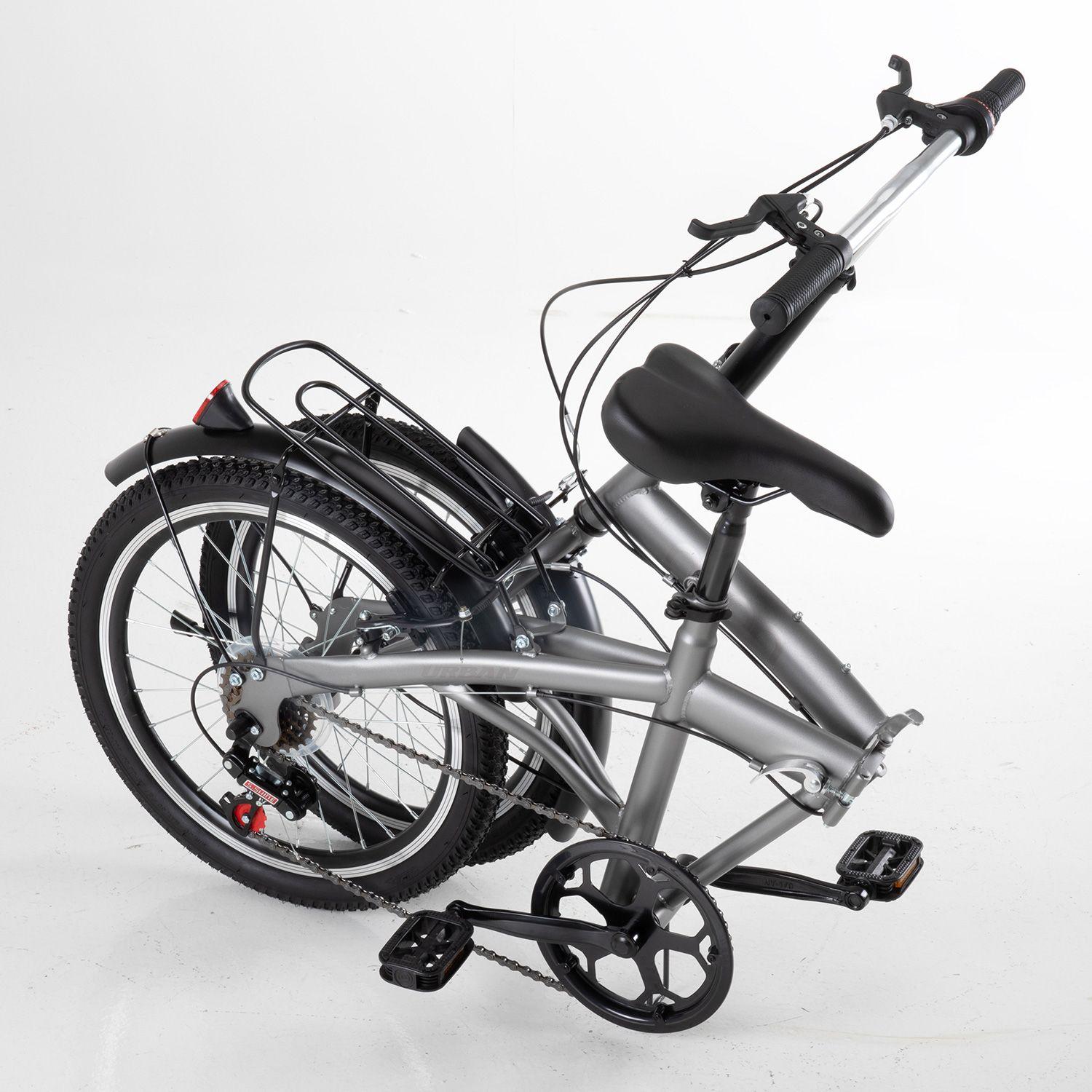 Bicicleta Plegable Neon Urban Aro 20 Velocidades 7 Gris-2
