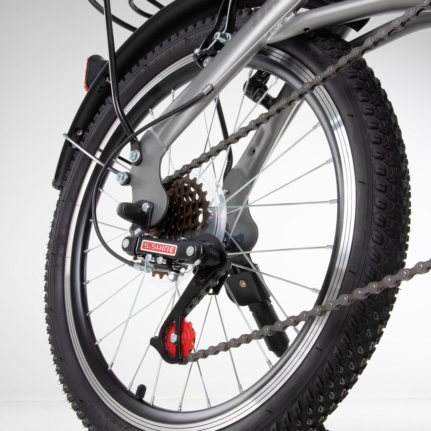 Bicicleta Plegable Neon Urban Aro 20 Velocidades 7 Gris-4