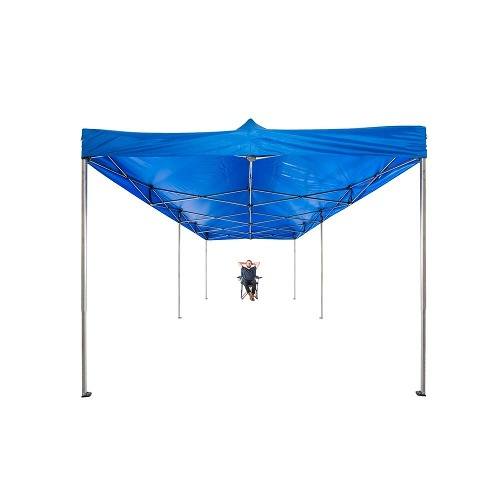 Toldo Plegable 6x3m Super Reforzado Con Lona Azul-3