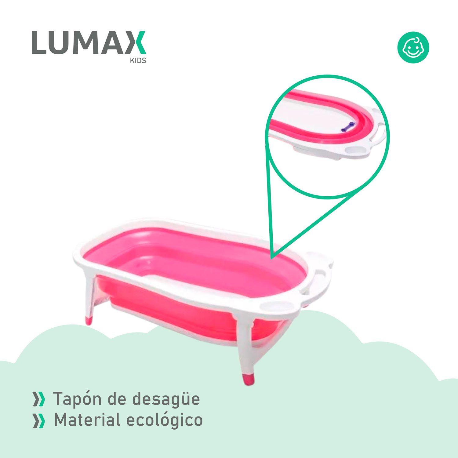 Tina Bañera Plegable Sin Malla Color Rosado-6