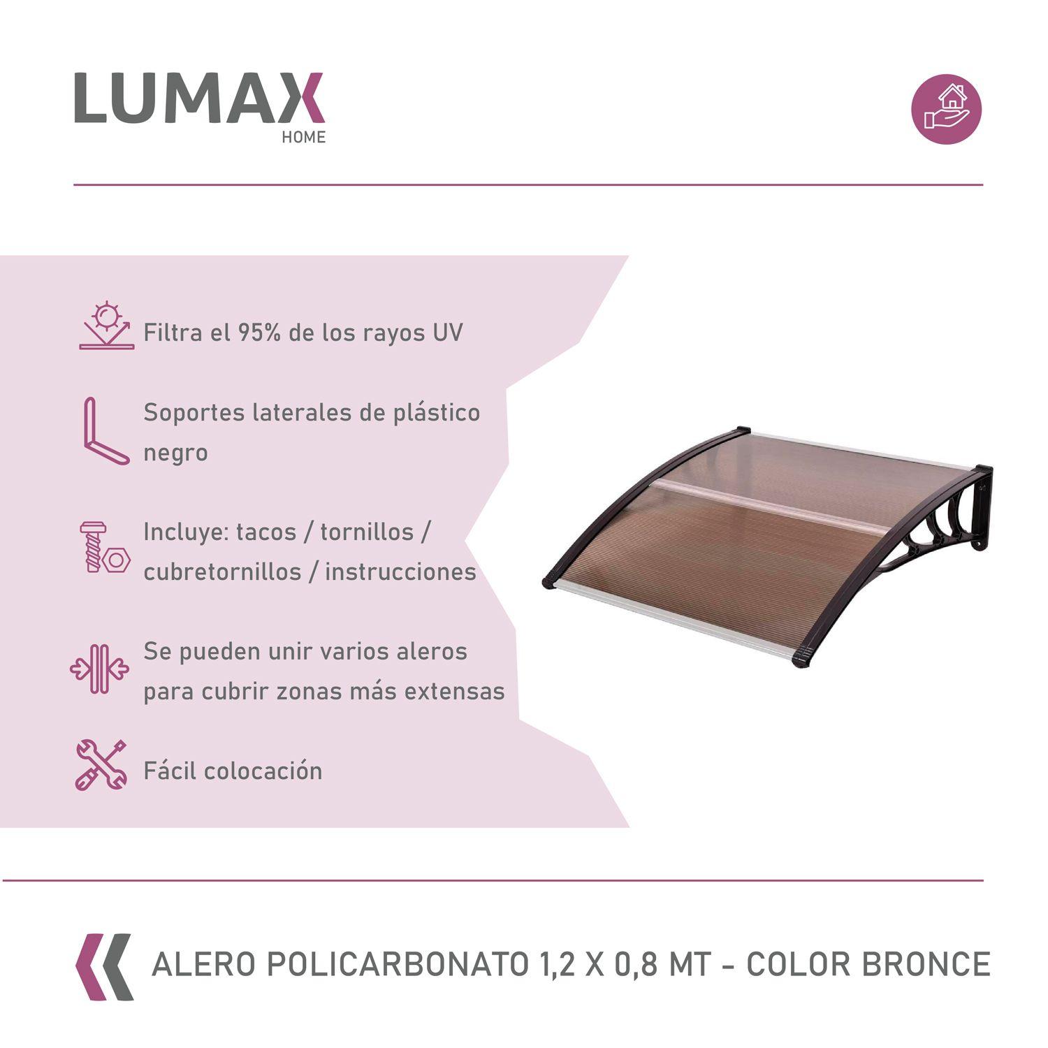 Alero Policarbonato 1.2X0.8 Color Bronce-2