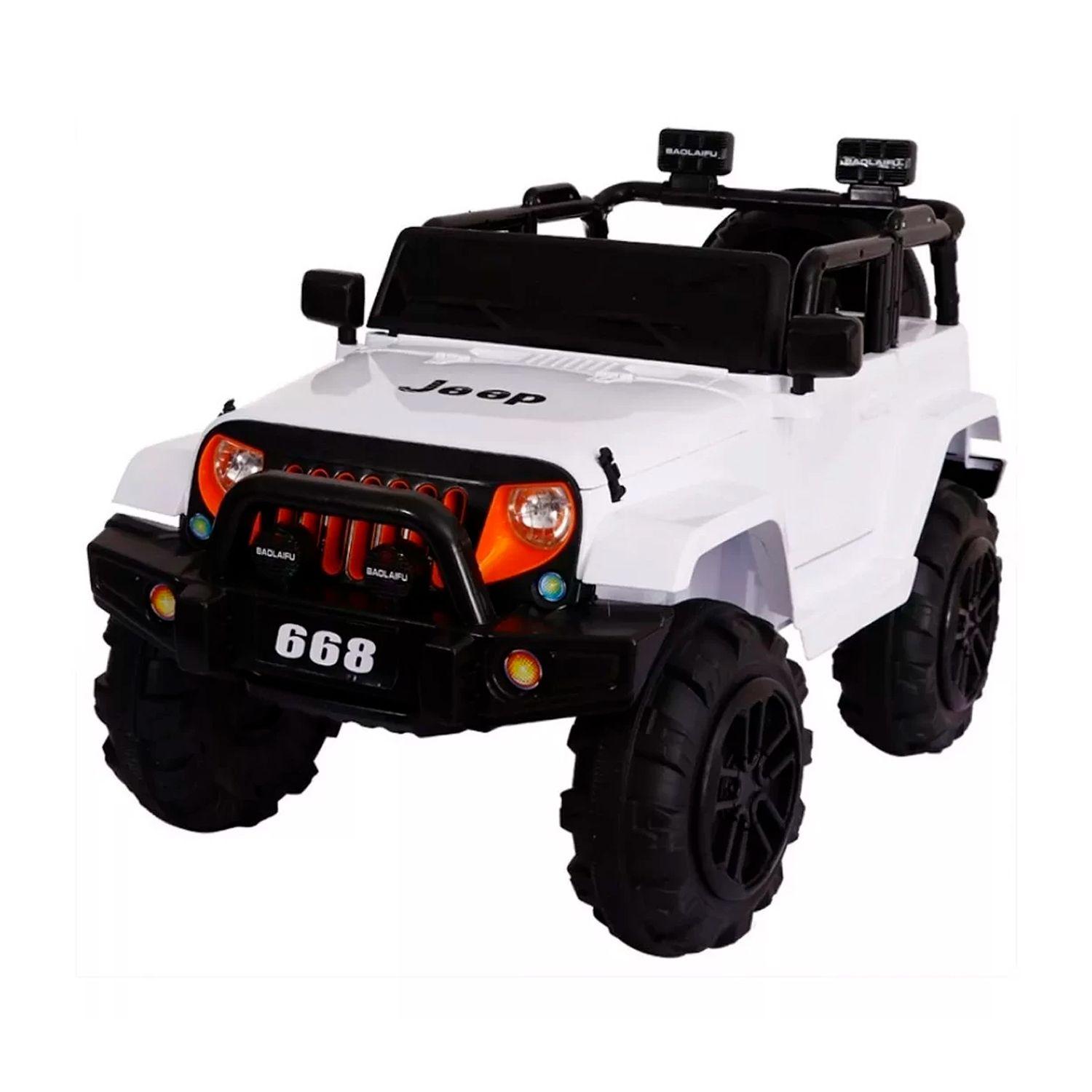 Auto A Bateria Jeep 12v Control Blanco-7