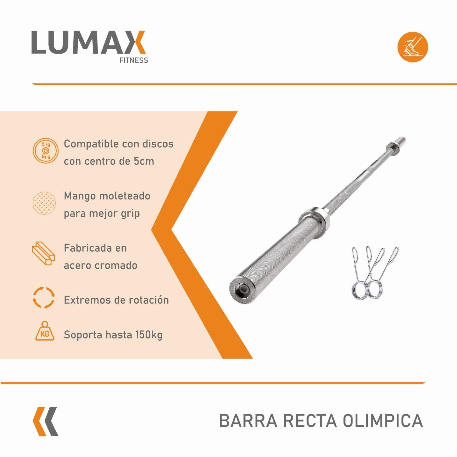 Barra Recta Olimpica Profesional 2.2m 15 Kg-1
