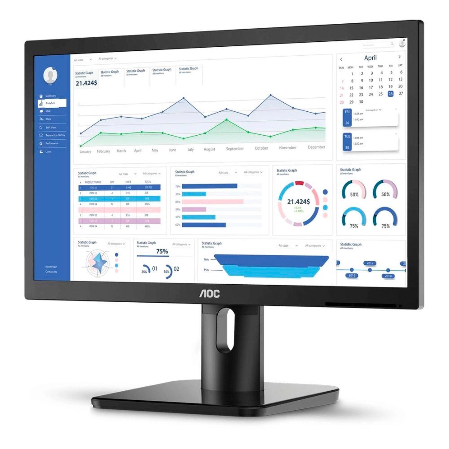 Monitor LED Profesional AOC 20" HD 1600x900-2