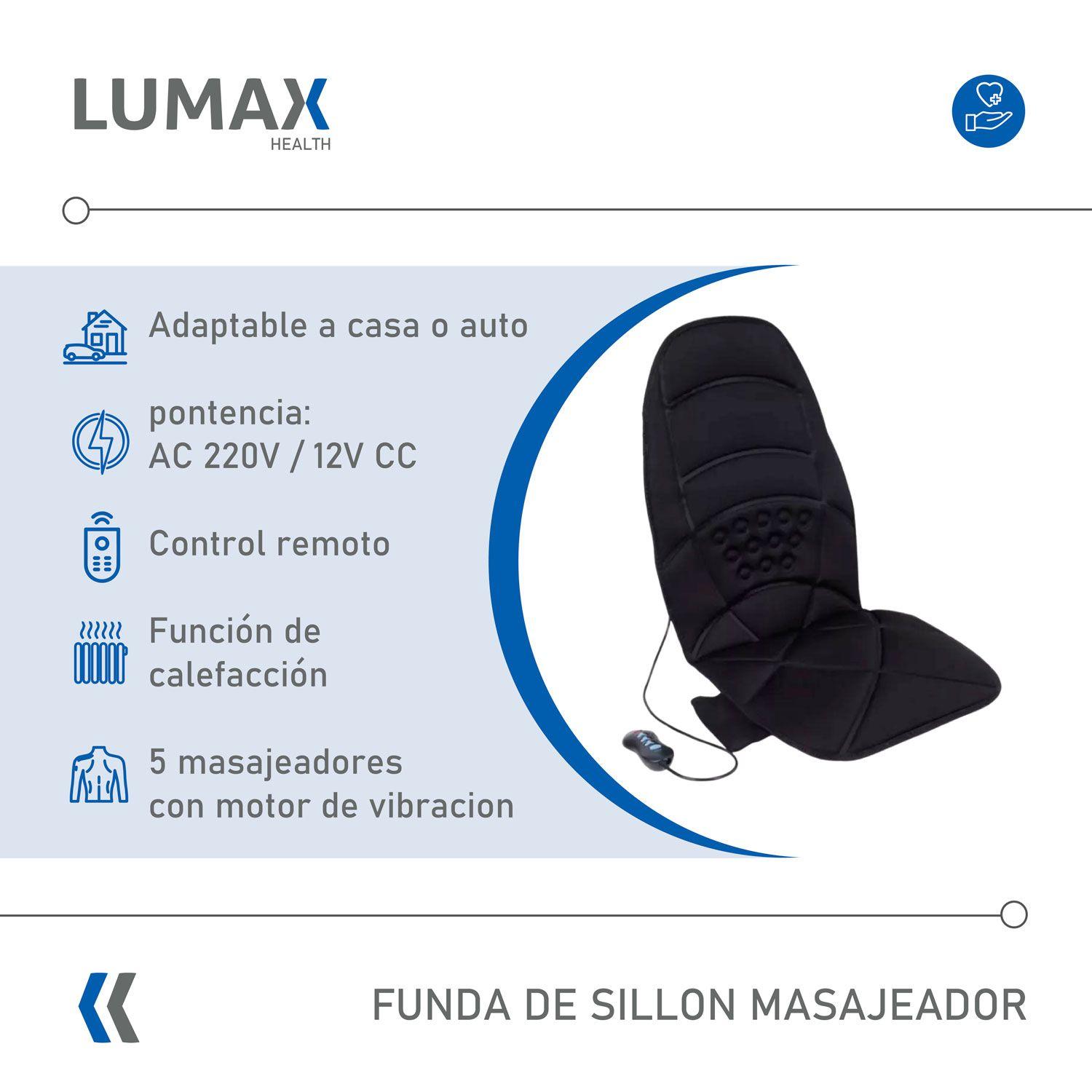 Asiento Masajeador Espalda Calor Hogar o Auto-1