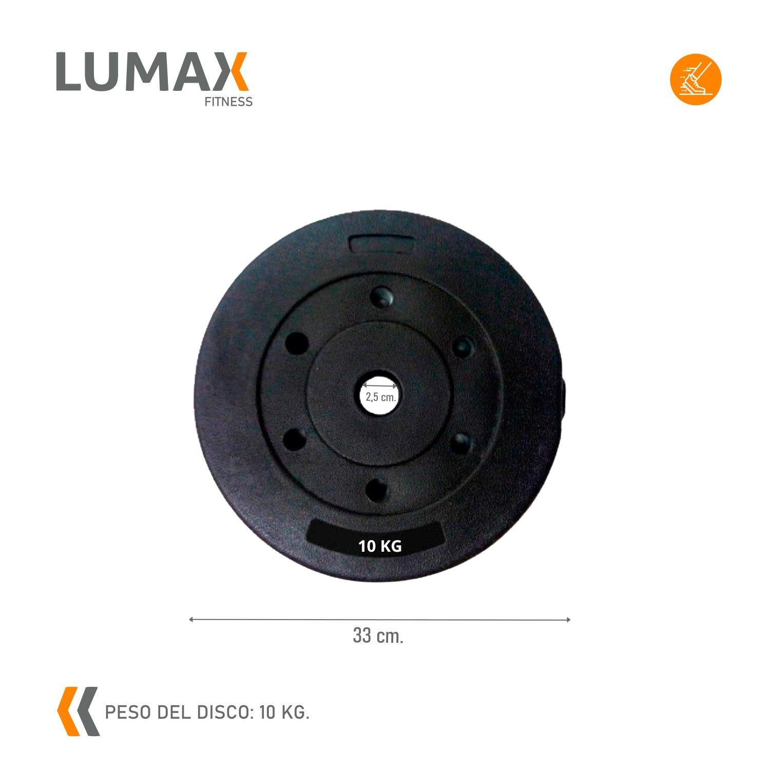 Disco Cementado Para Barra Mancuernas O Banco 10kg-2