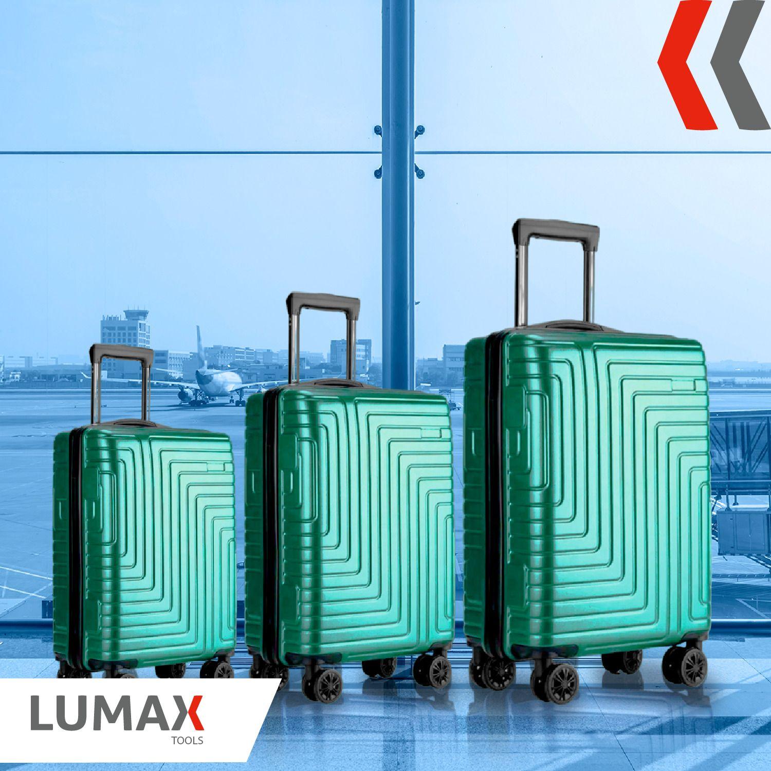 Maletas De Viaje Set De 3 Color Verde Con Organizadores-1