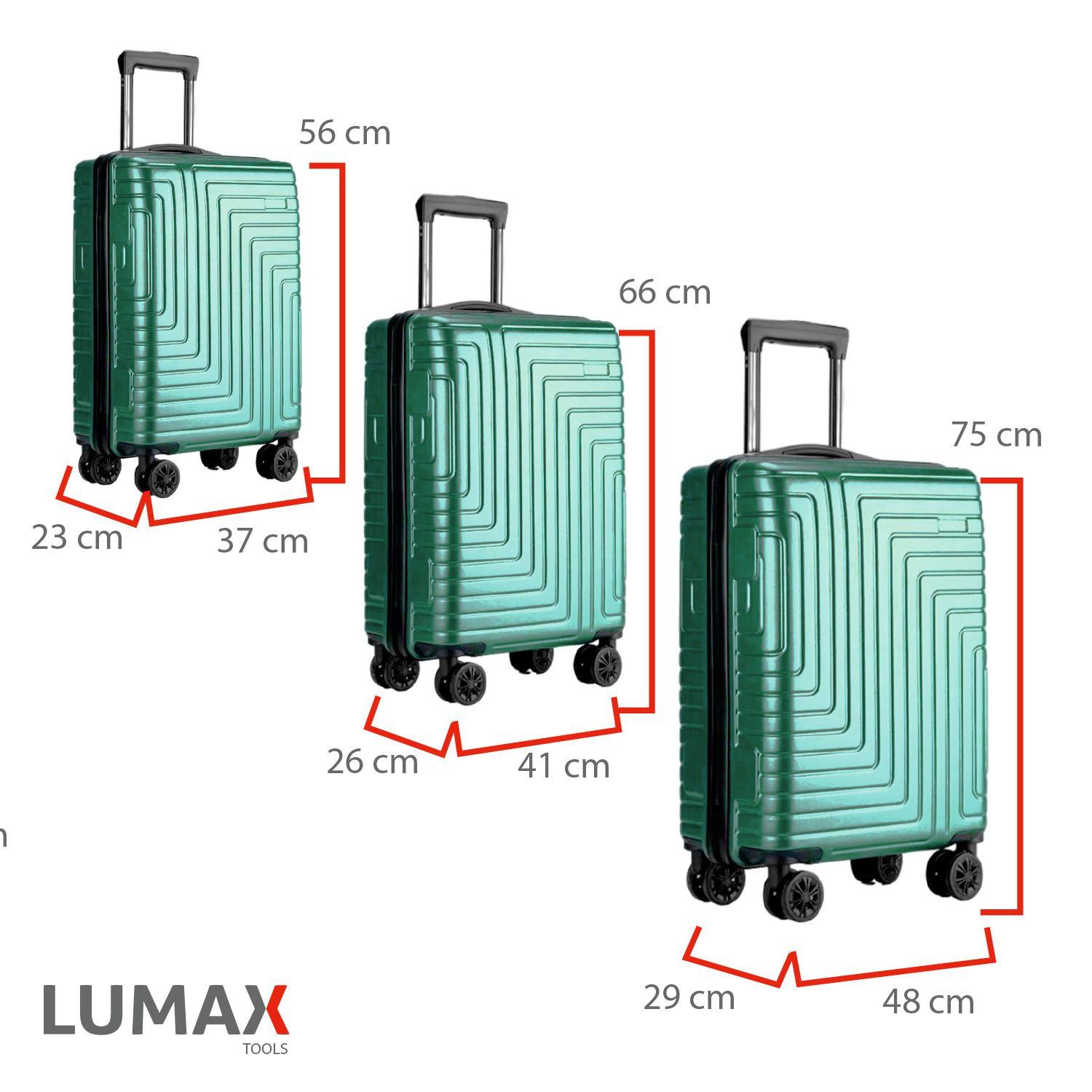 Maletas De Viaje Set De 3 Color Verde Con Organizadores-2