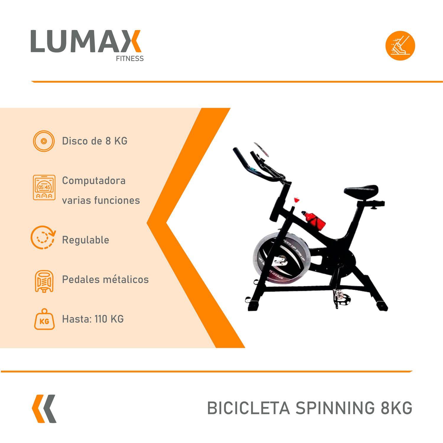 Bicicleta Estatica Spinning Profesional Lumax 8 Kg ZGF-0188-1