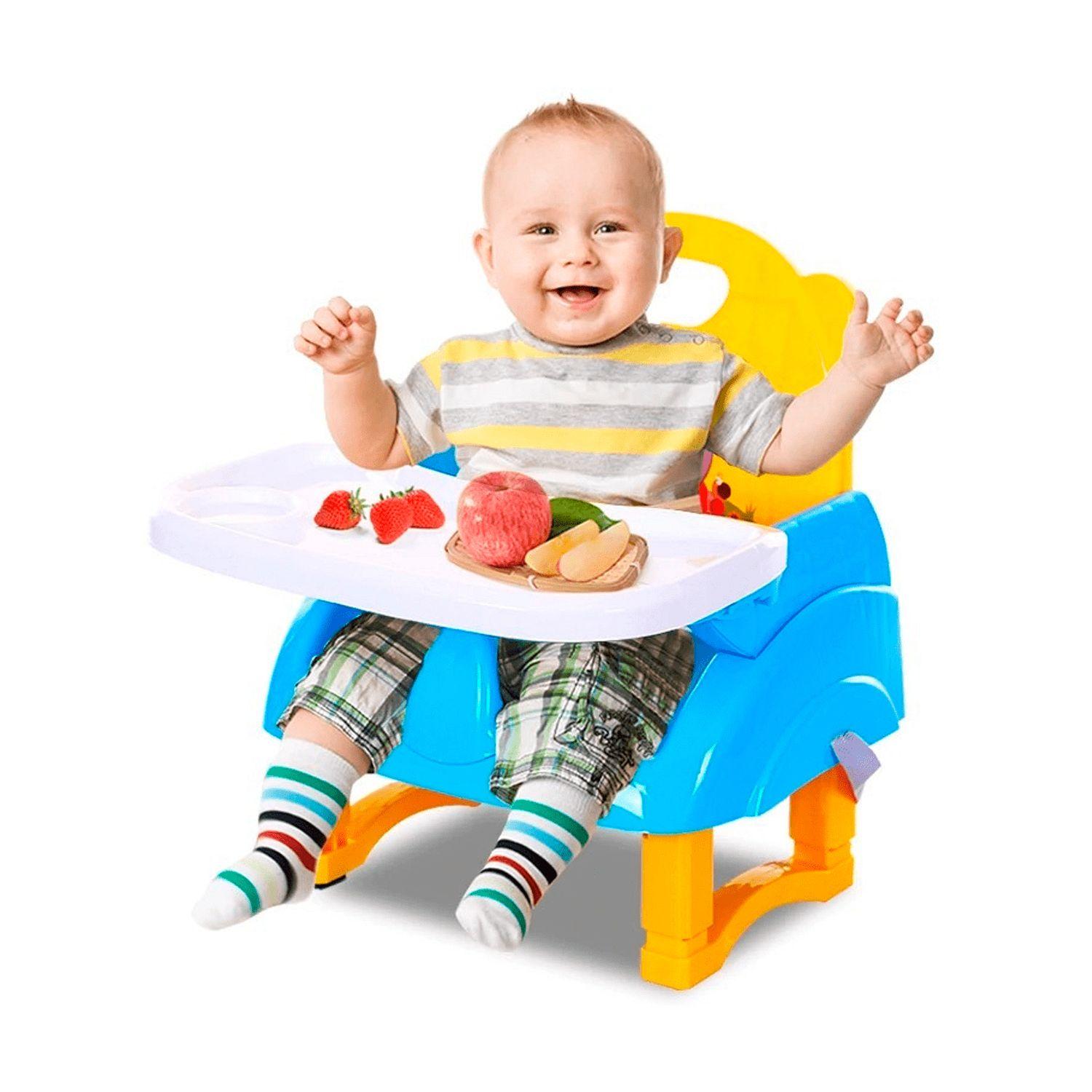 Silla De Bebe Para Comer Portatil Tipo Booster Azul-0