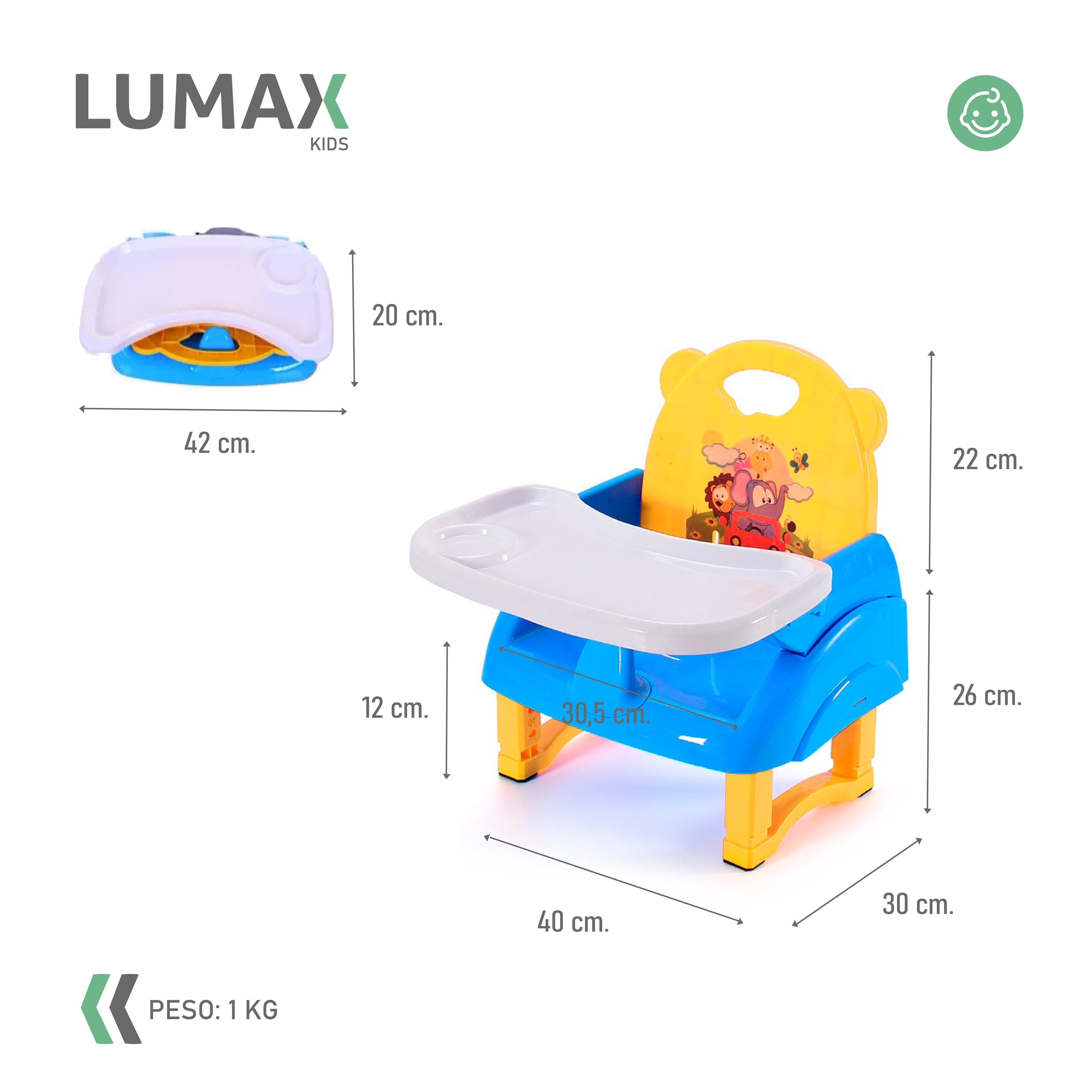 Silla De Bebe Para Comer Portatil Tipo Booster Azul-2
