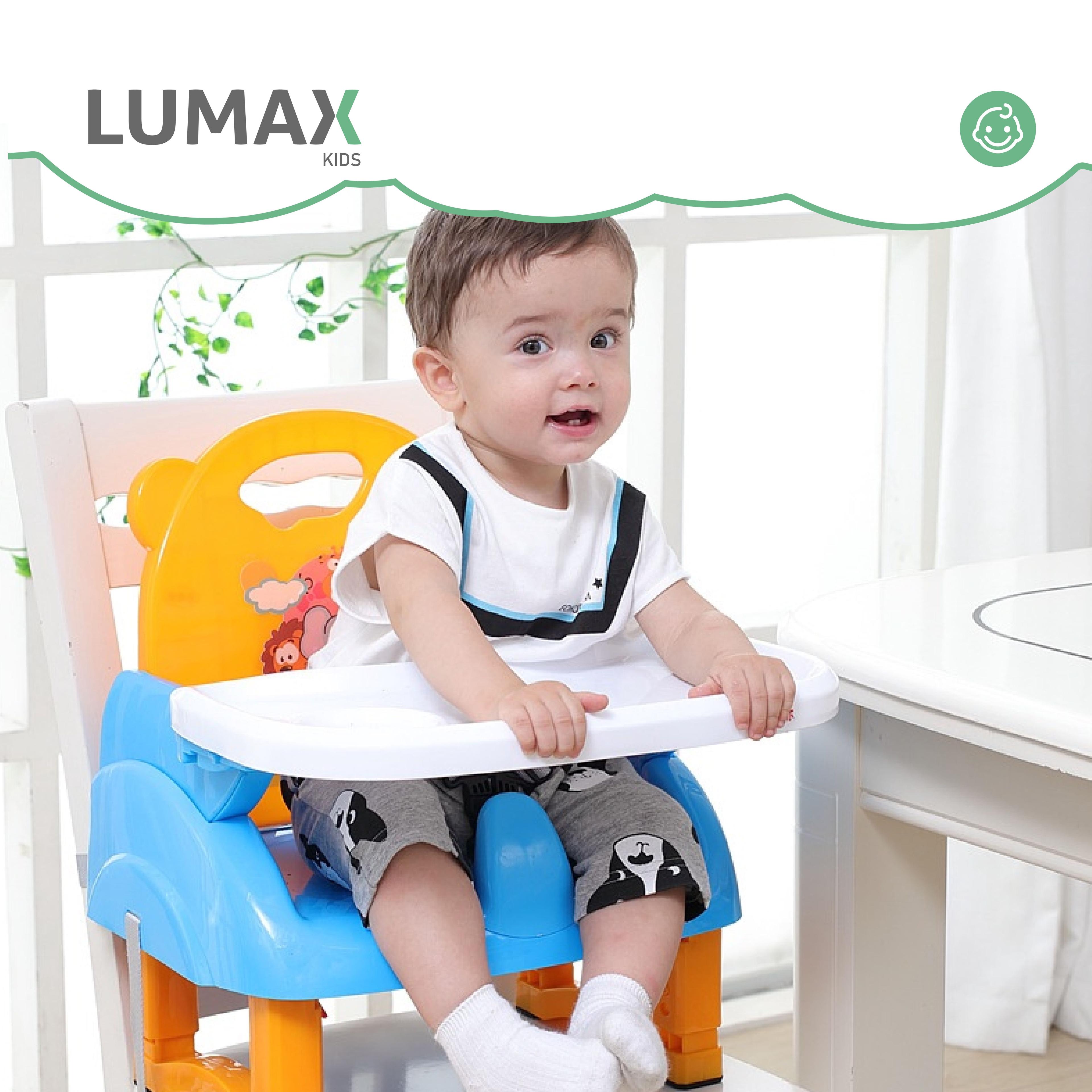 Silla De Bebe Para Comer Portatil Tipo Booster Azul-3