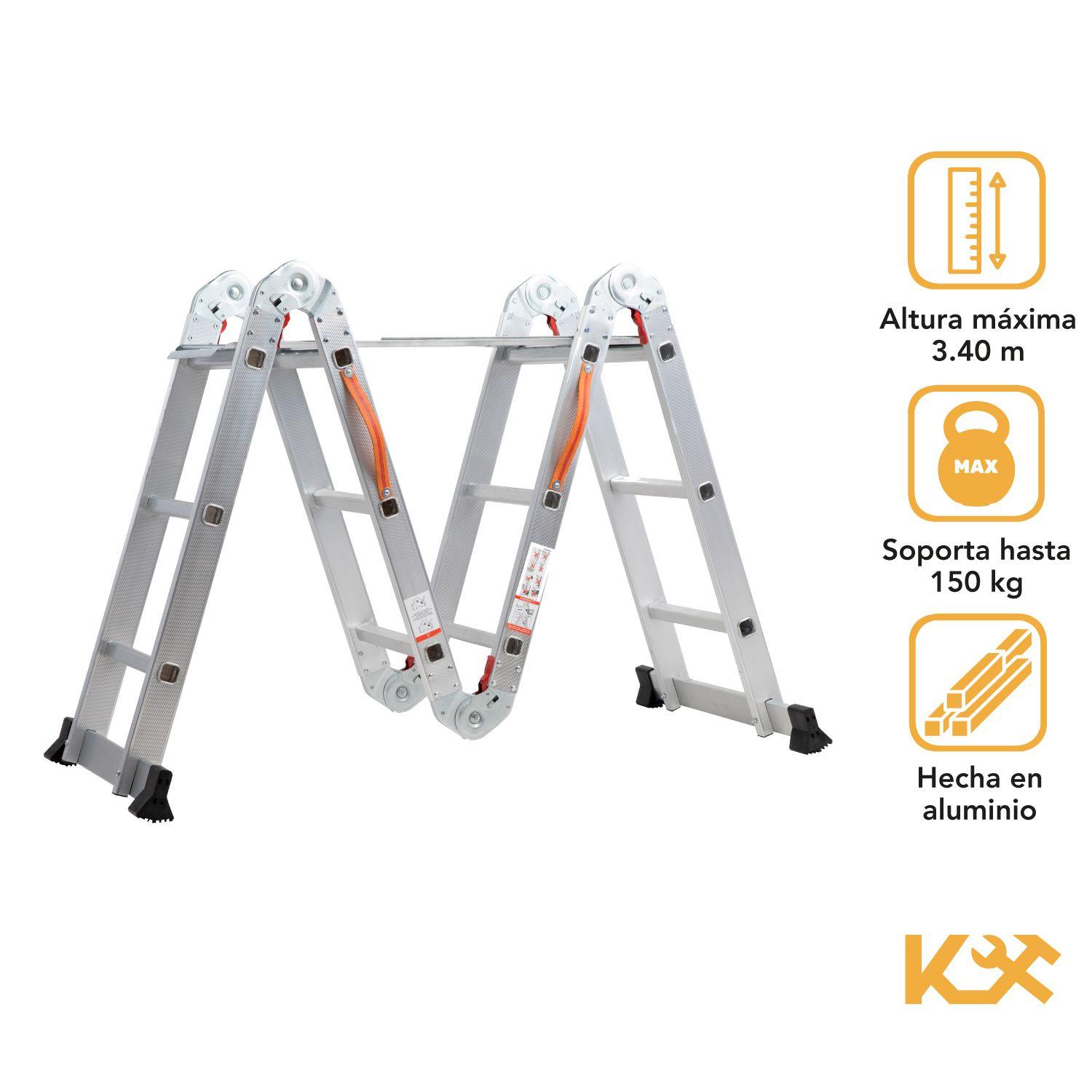 Escalera Multiproposito Aluminio 3.5m 12 Peldaños-5