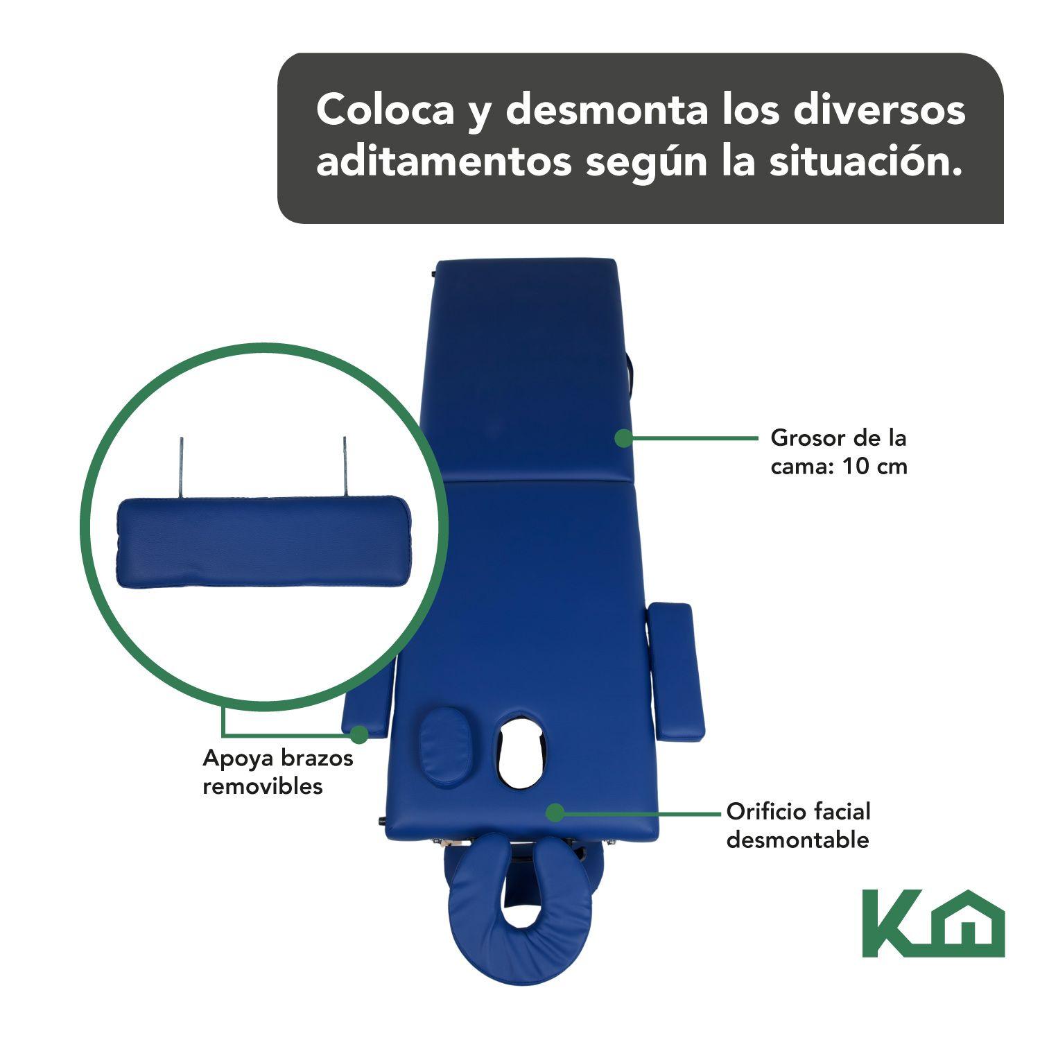 Camilla de Masajes Portatil Estuche Spa Azul-4