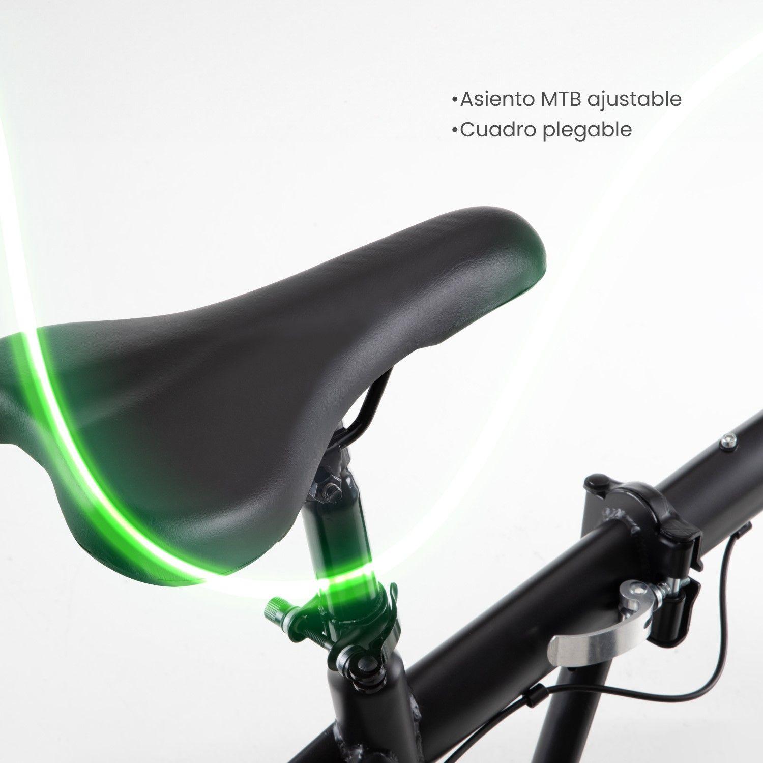 Bicicleta Plegable Neon Urban Aro 20 Velocidades 7  Negra-4