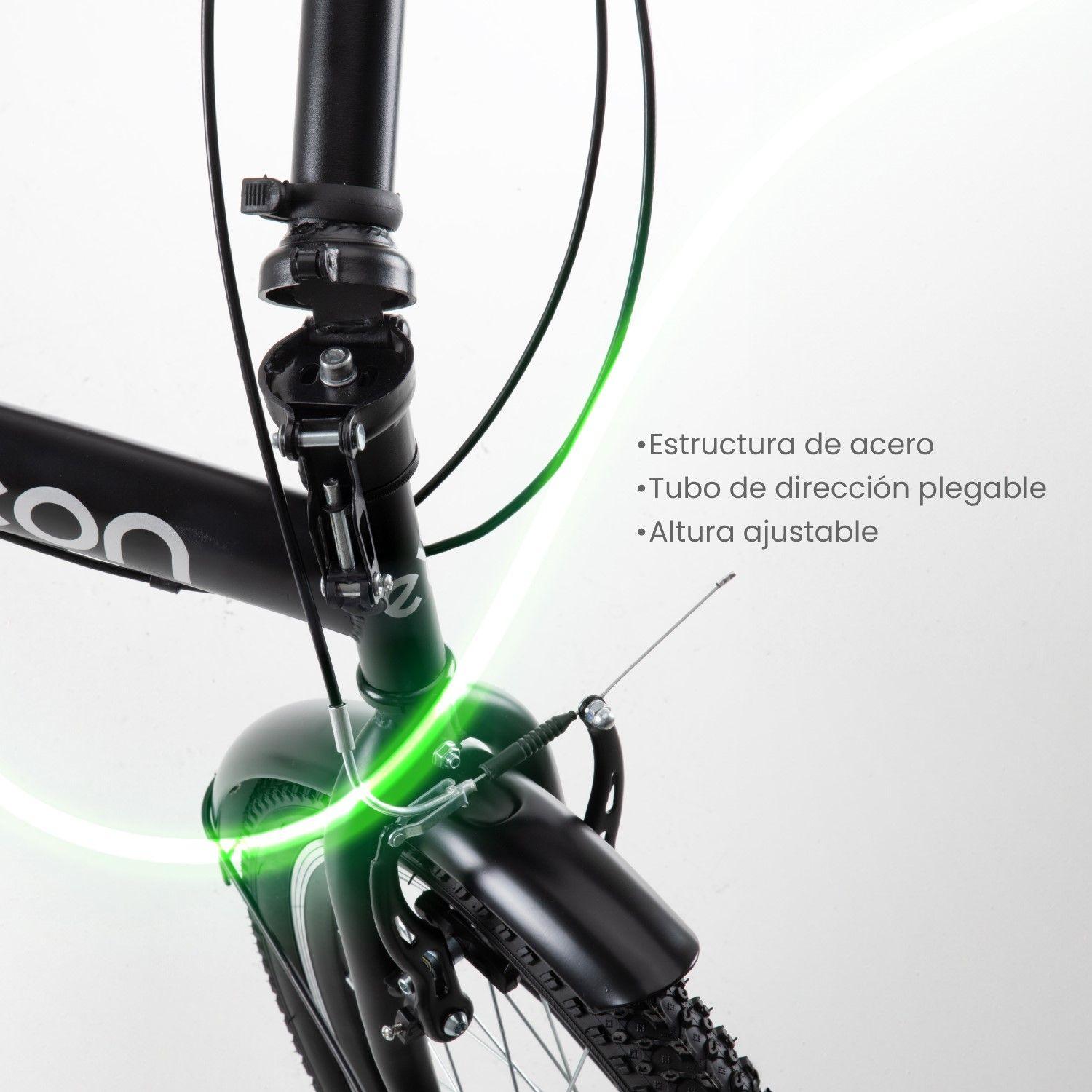 Bicicleta Plegable Neon Urban Aro 20 Velocidades 7  Negra-7